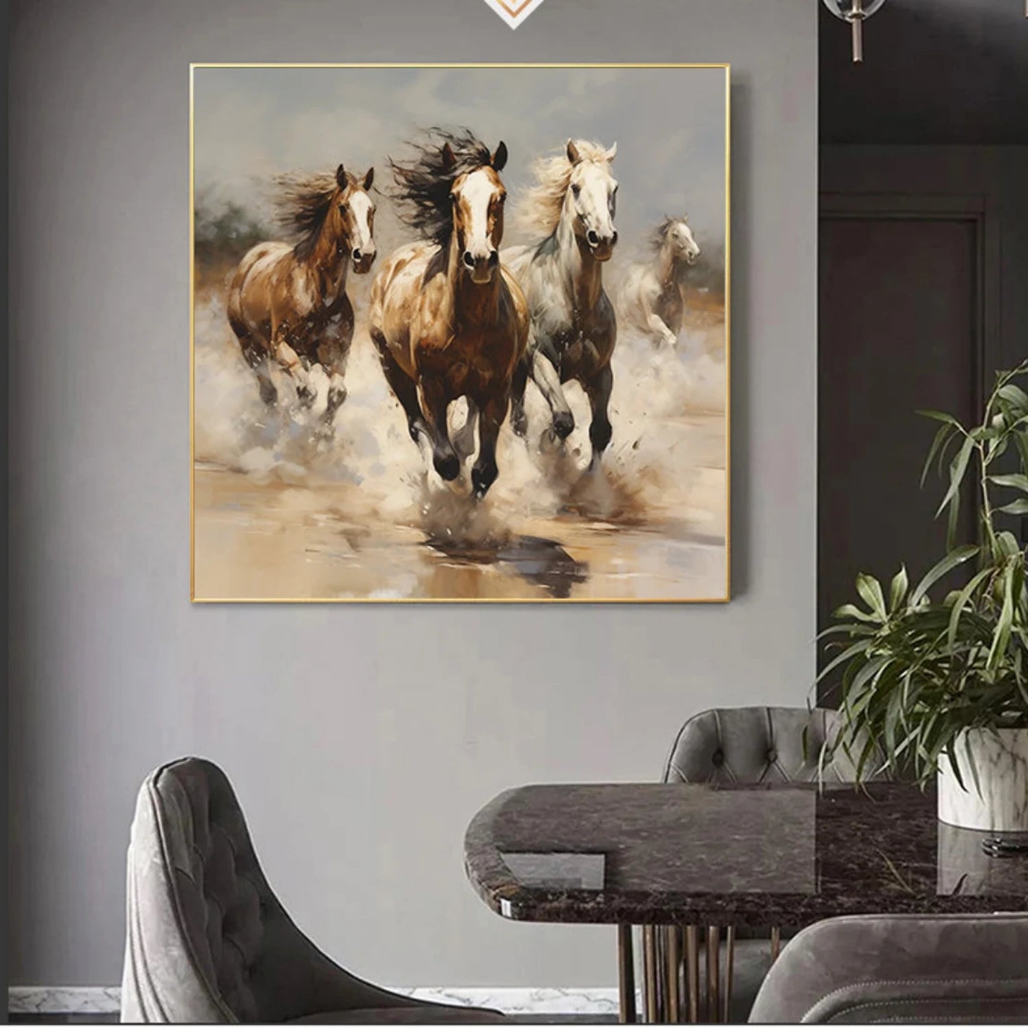Abstract Animal Art Horse Wall Art #AT010