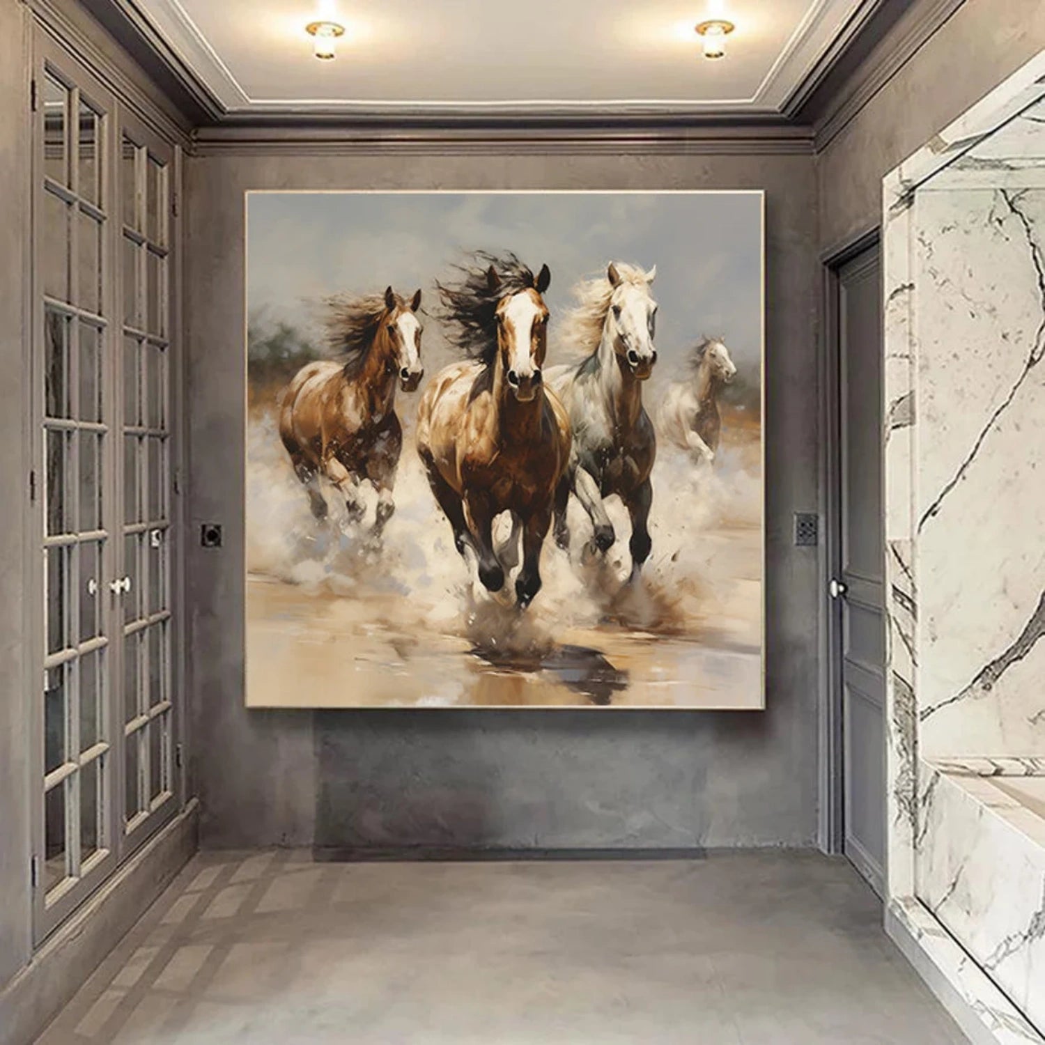 Abstract Animal Art Horse Wall Art #AT010