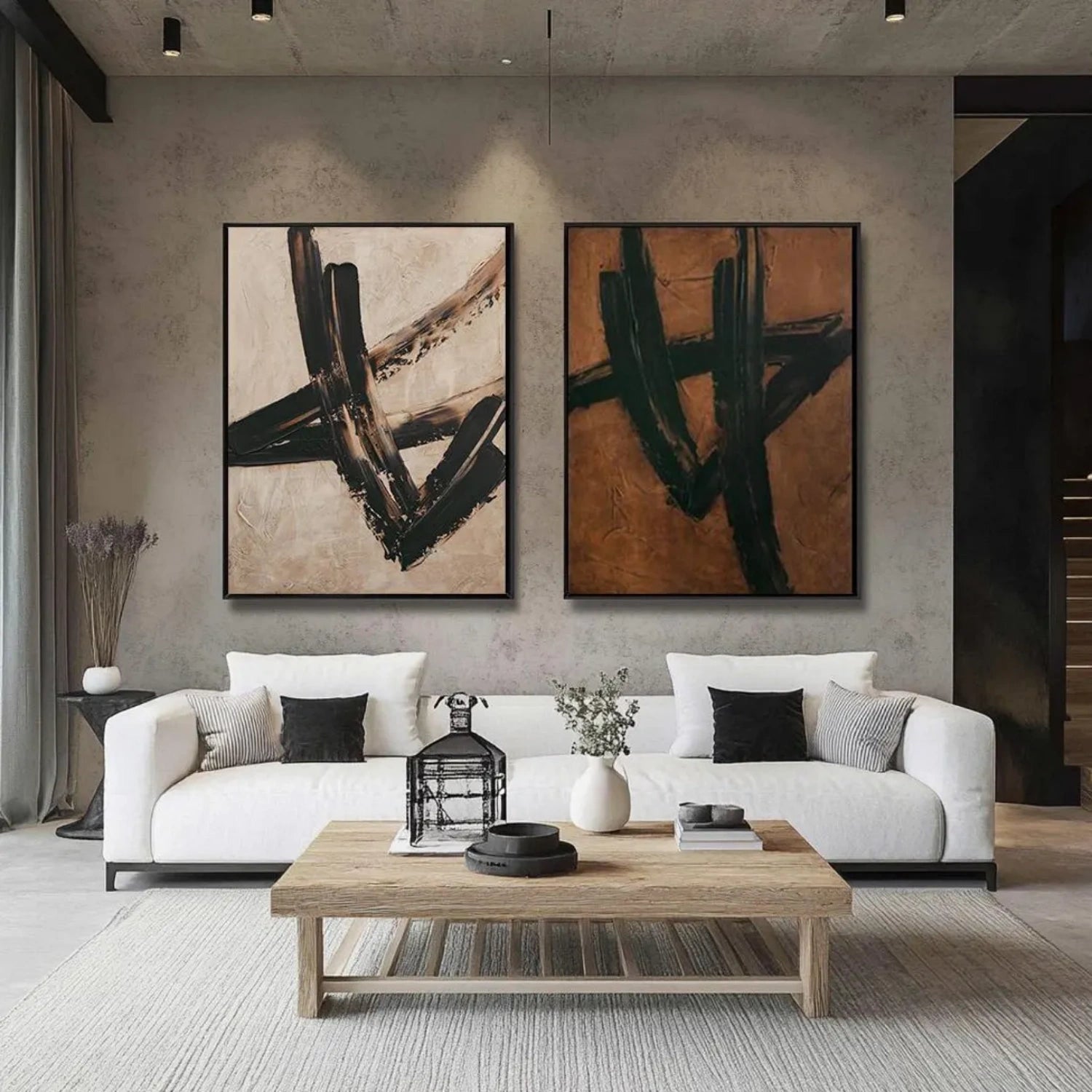 Abstract Texture Wall Art Set of 2 #AW064