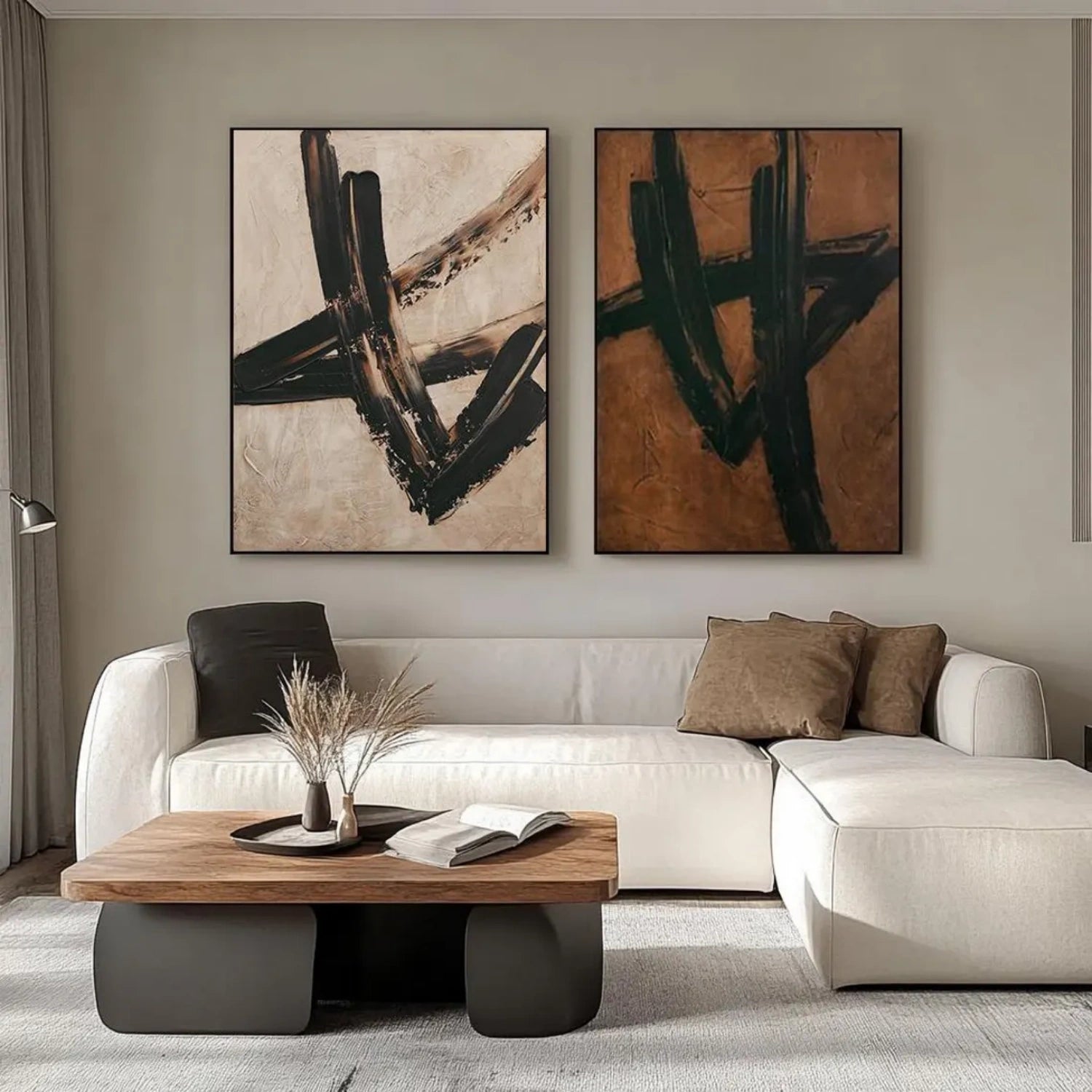 Abstract Texture Wall Art Set of 2 #AW064