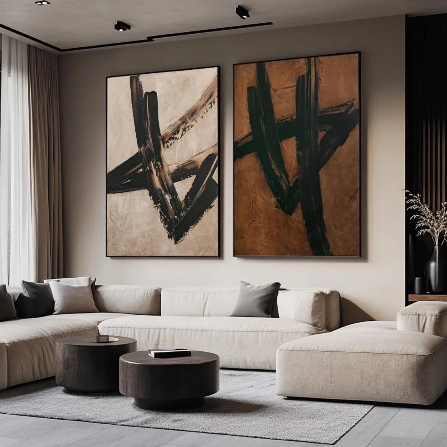 Abstract Texture Wall Art Set of 2 #AW064