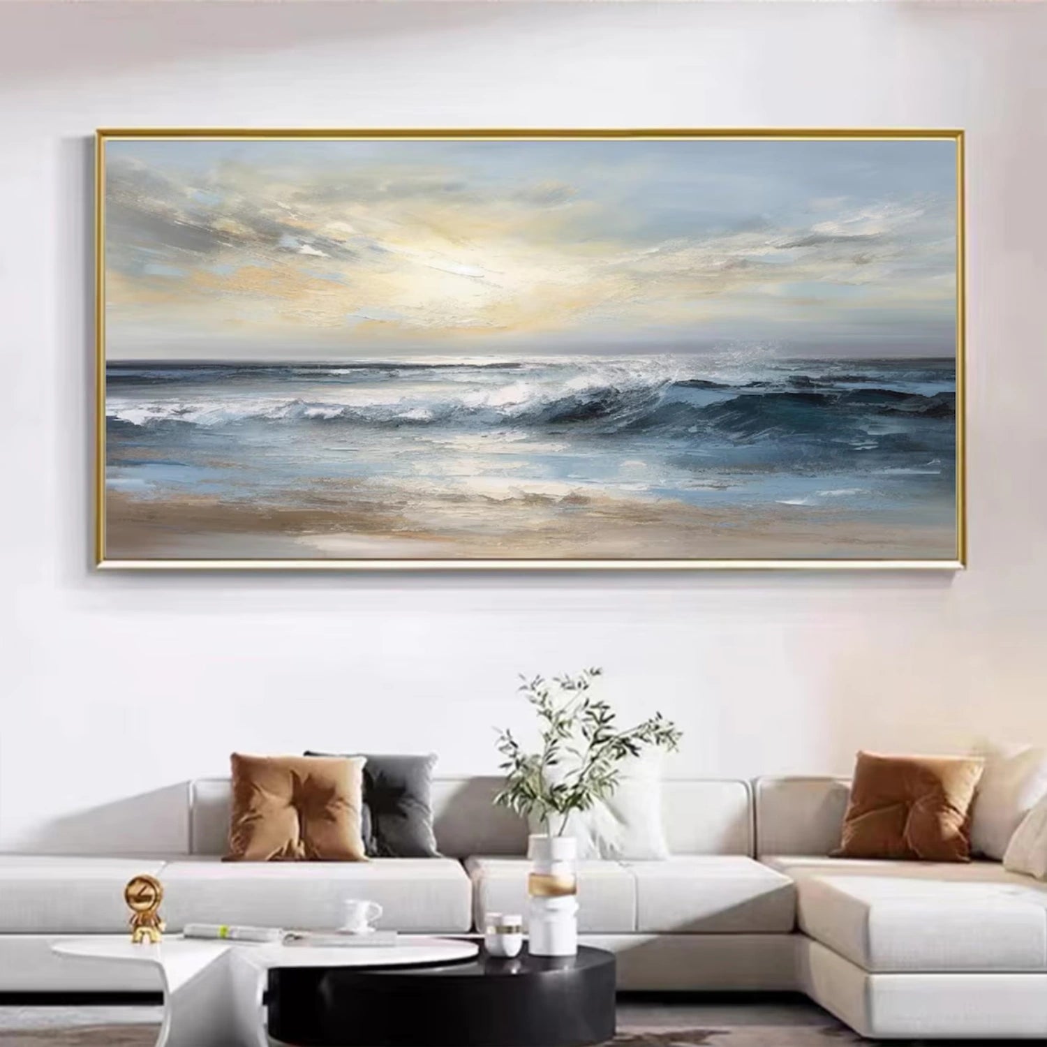 Sky And Ocean Abstract Wall Art #SO259