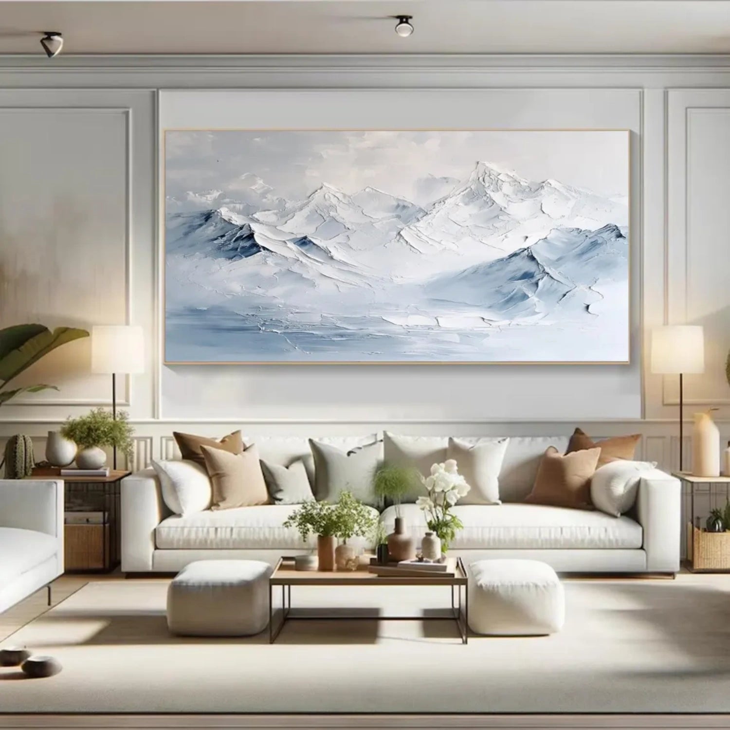 Blue Textured Minimalist Wall Art #BL024