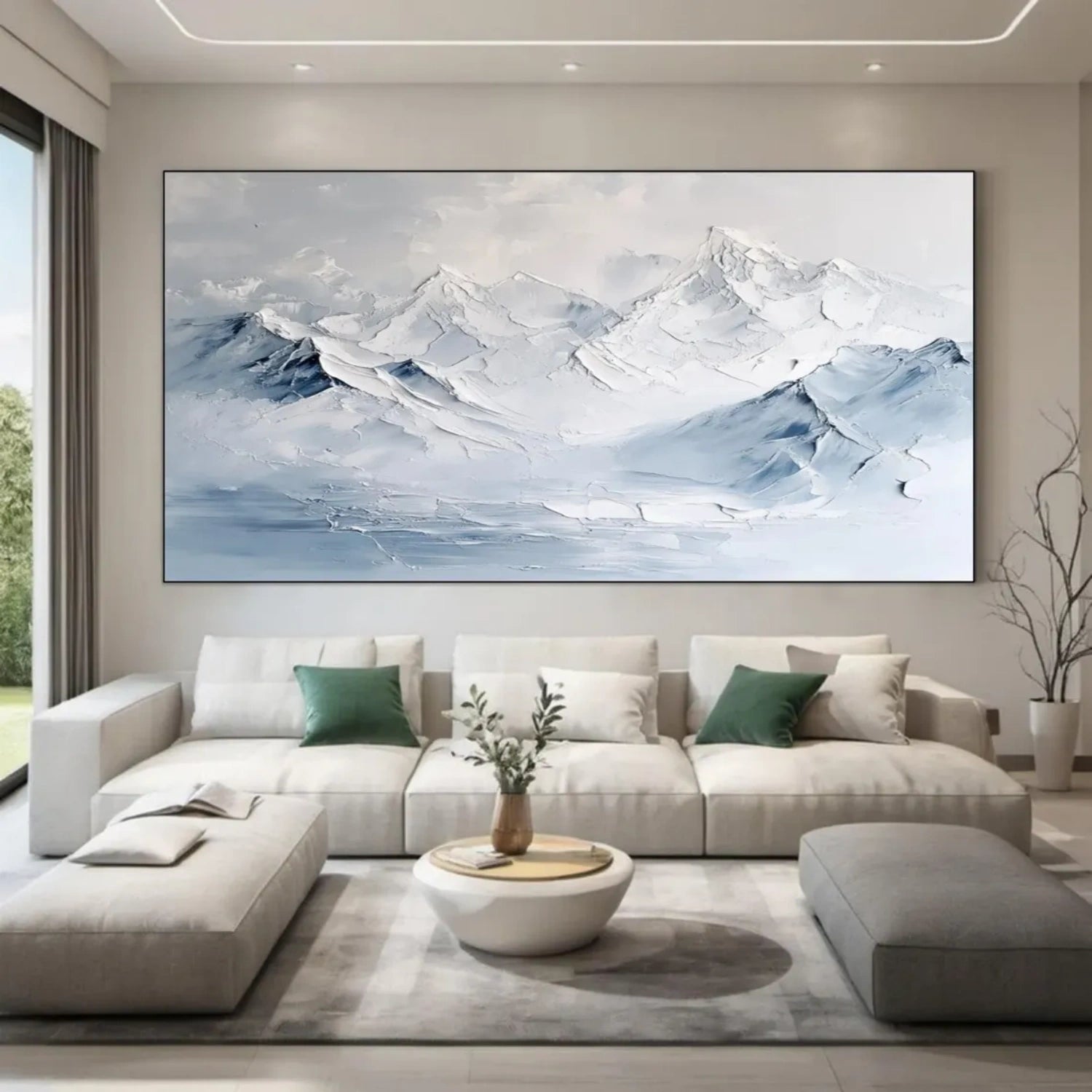 Blue Textured Minimalist Wall Art #BL024