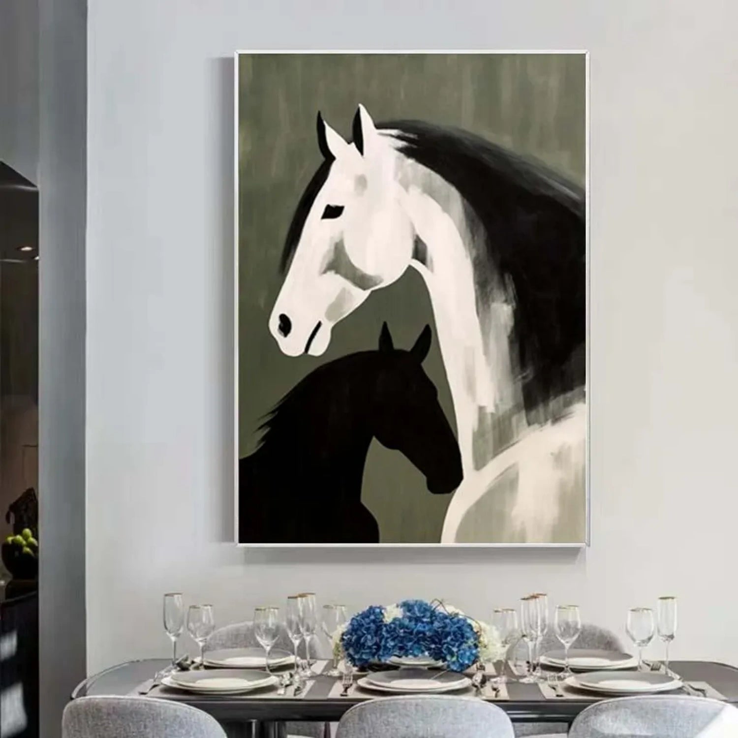 Abstract Animal Art Horse Wall Art #AT015