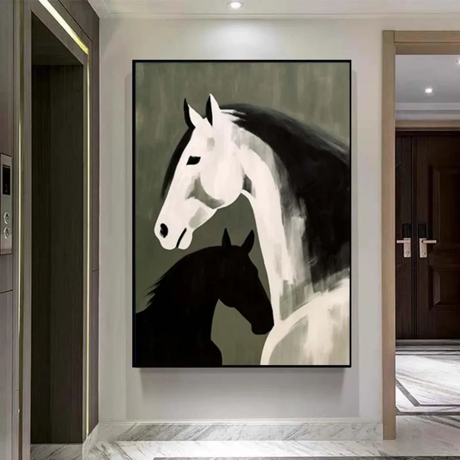 Abstract Animal Art Horse Wall Art #AT015