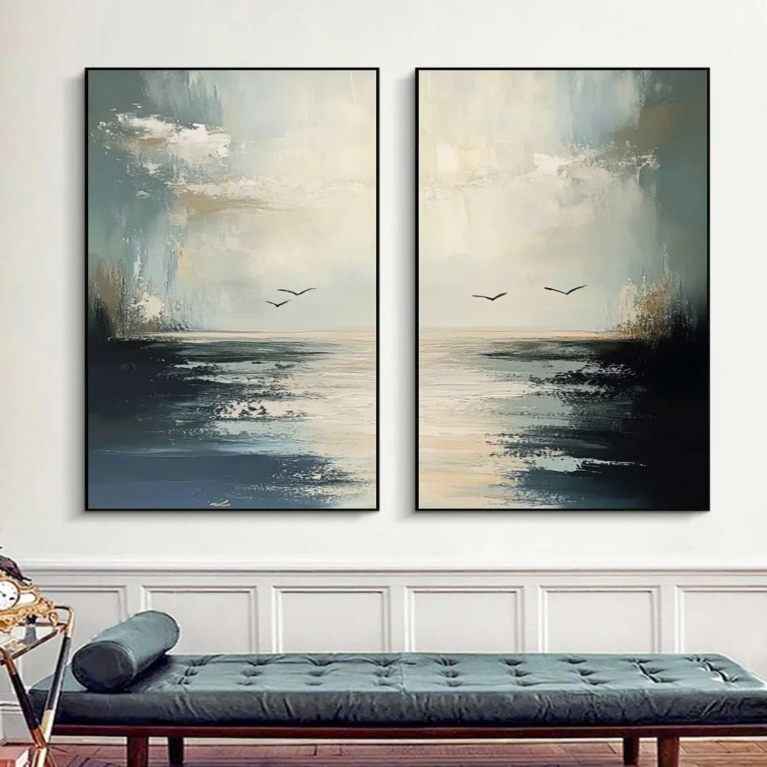 Sky And Ocean Abstract Wall Art Set of 2 #SO250
