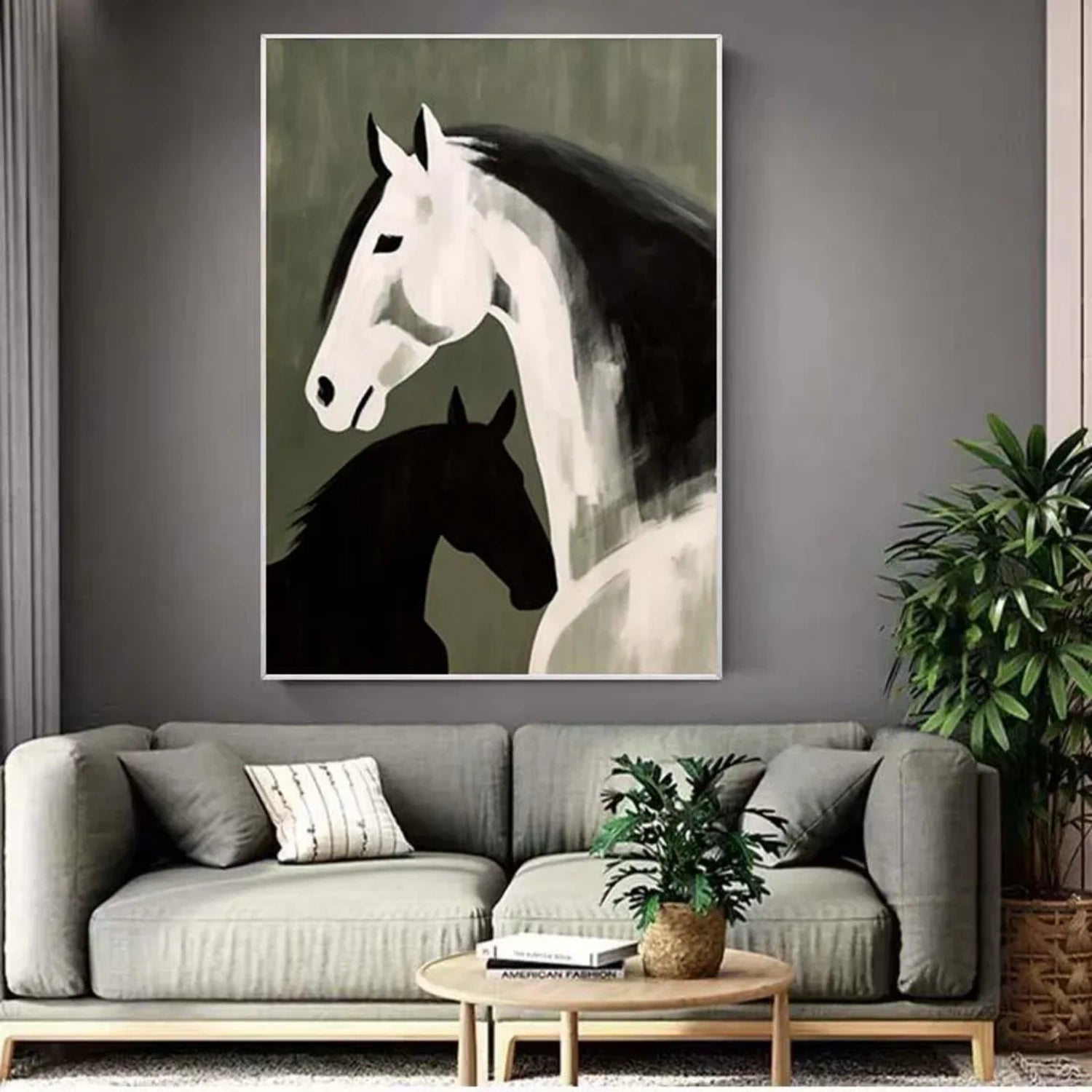 Abstract Animal Art Horse Wall Art #AT015