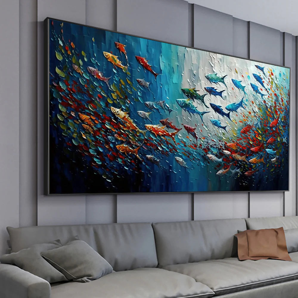 Abstract Animal Art Fish Texture Wall Art #AT009