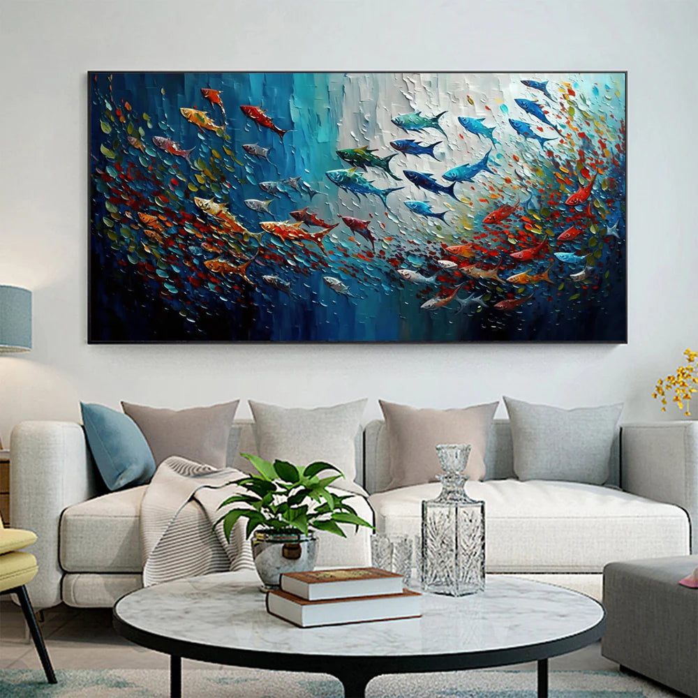Abstract Animal Art Fish Texture Wall Art #AT009