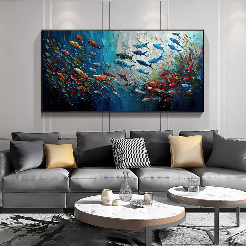 Abstract Animal Art Fish Texture Wall Art #AT009