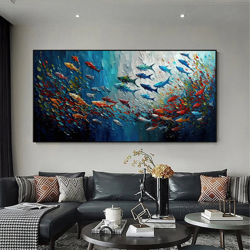 Abstract Animal Art Fish Texture Wall Art #AT009