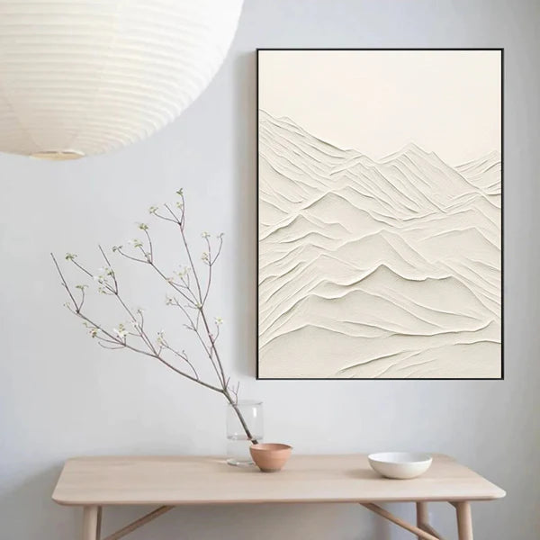 White Textured Minimalist Wall Art #WT046
