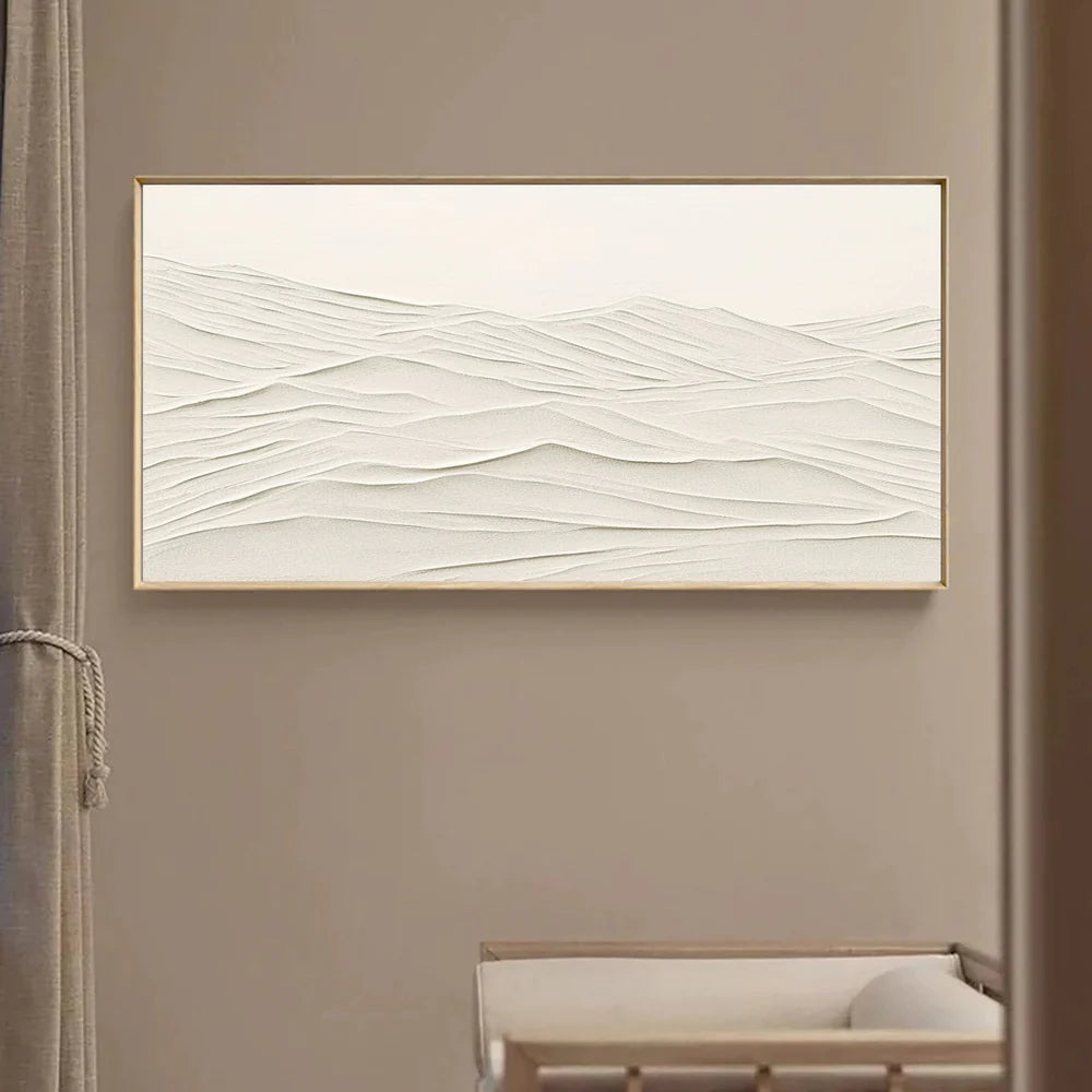 White Textured Minimalist Wall Art #WT016