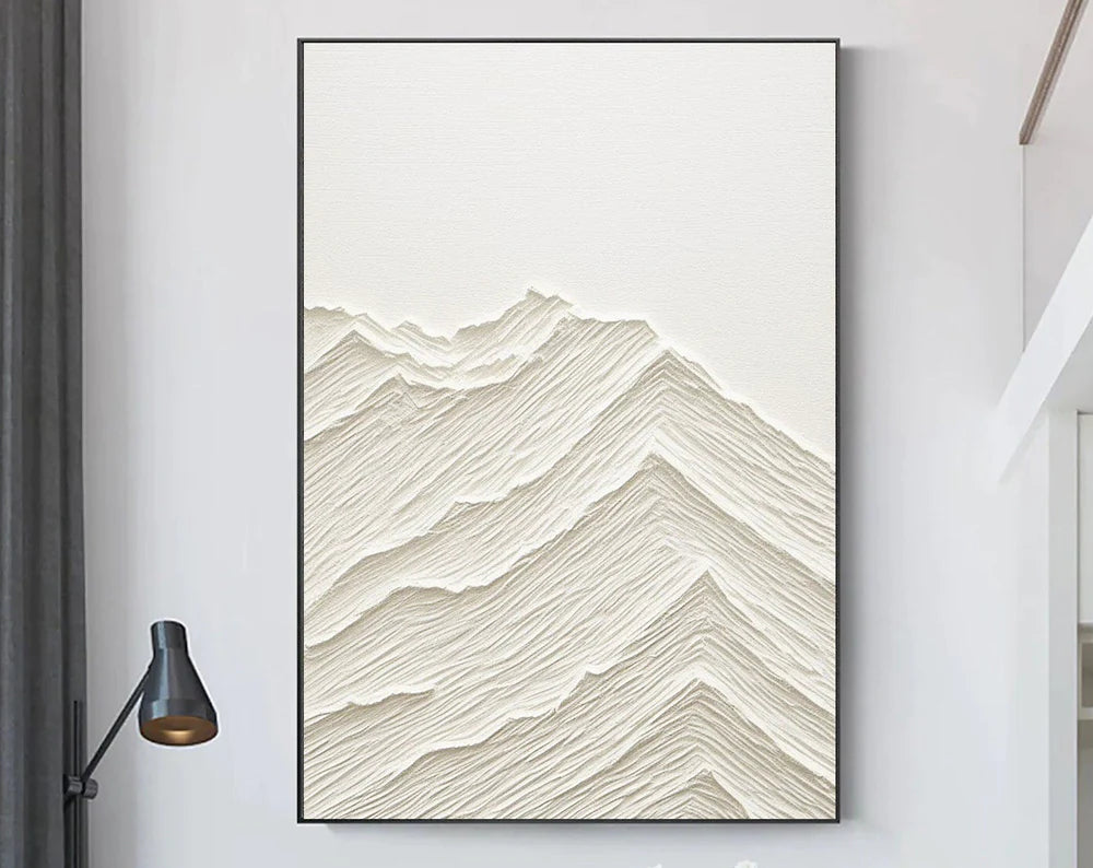 White Textured Minimalist Wall Art #WT014