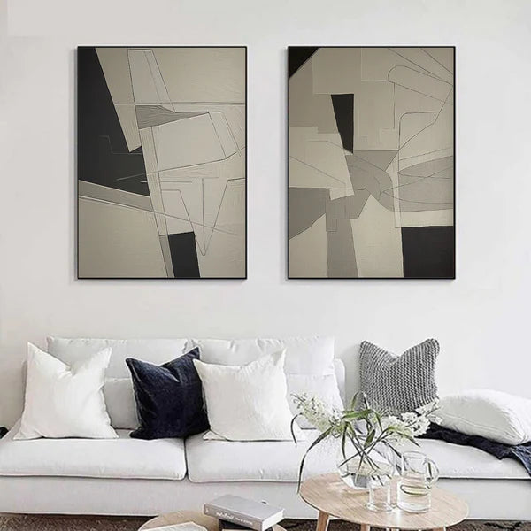 Wabi Sabi Abstract Wall Art Set of 2 #WA043