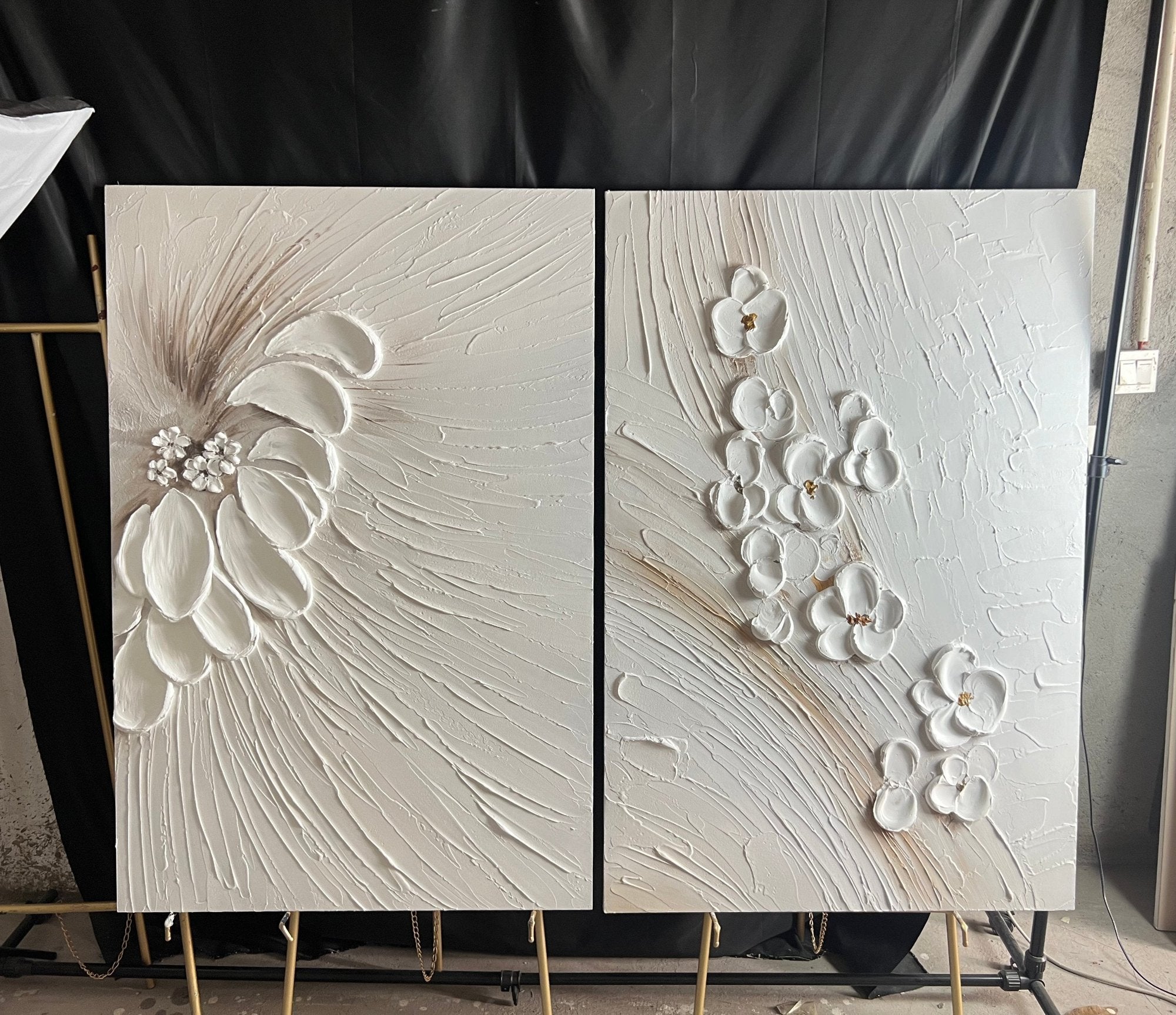 Colorful Tree And Flower Painting Set of 2 #TF008