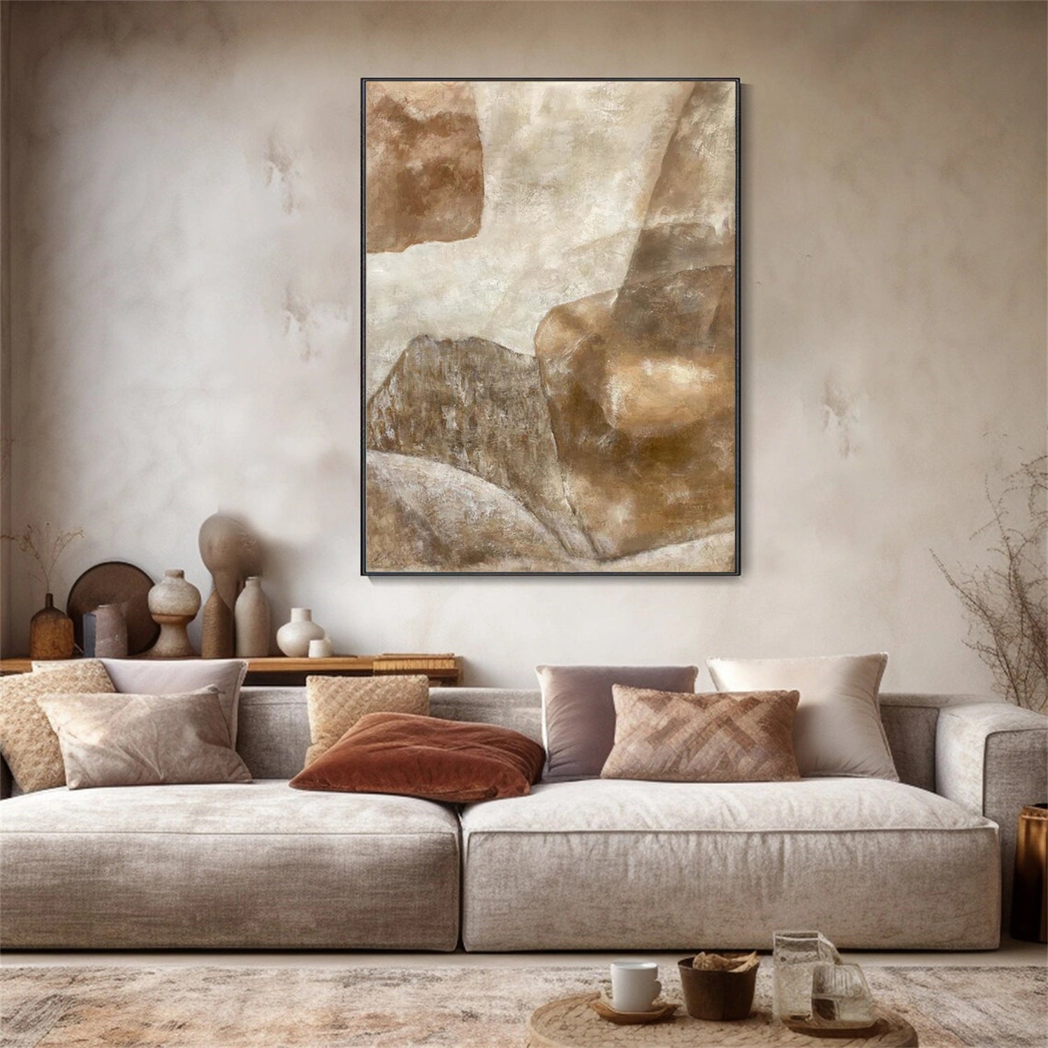 Wabi Sabi Abstract Canvas Art #WA246