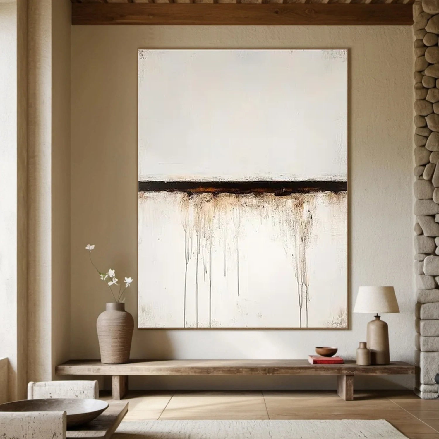 Wabi Sabi Abstract Canvas Art #WA247