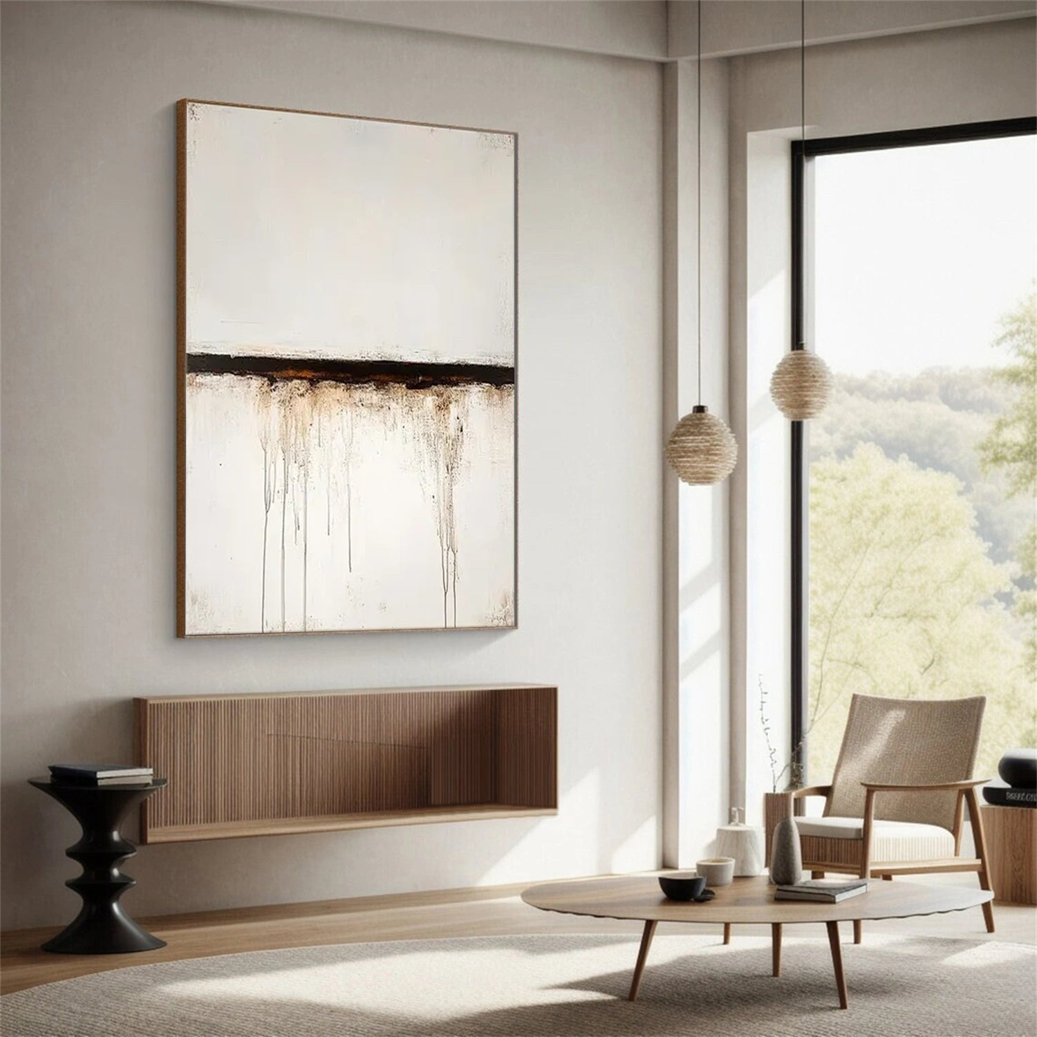 Wabi Sabi Abstract Canvas Art #WA247