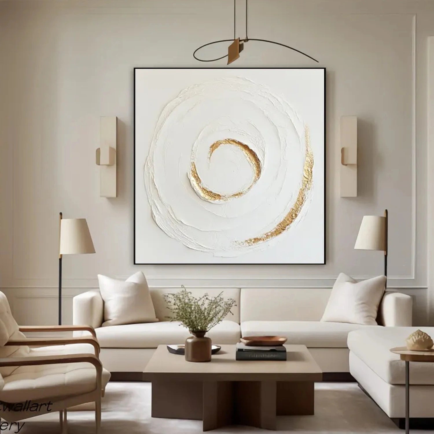 White Textured Minimalist Wall Art #WT229