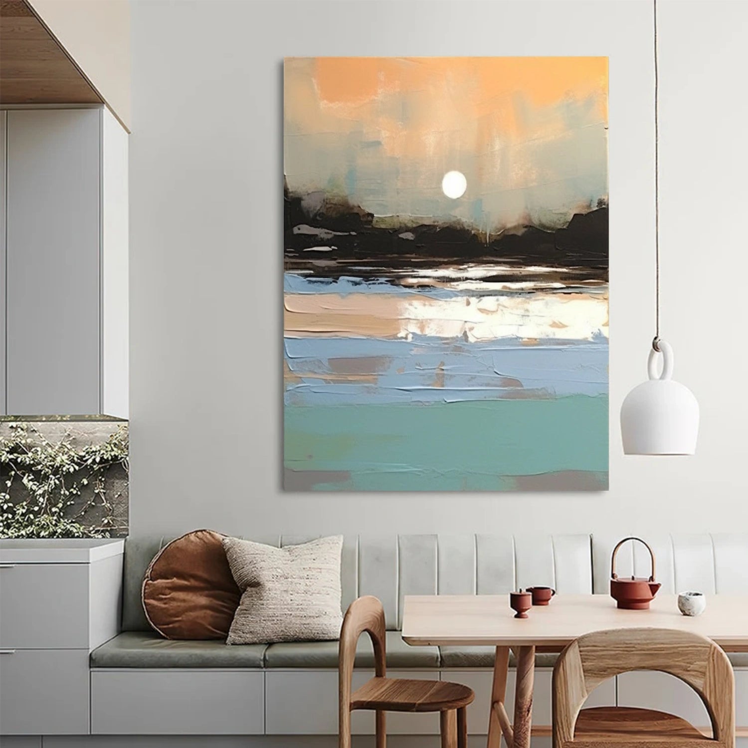 Sky And Ocean Abstract Wall Art #SO278
