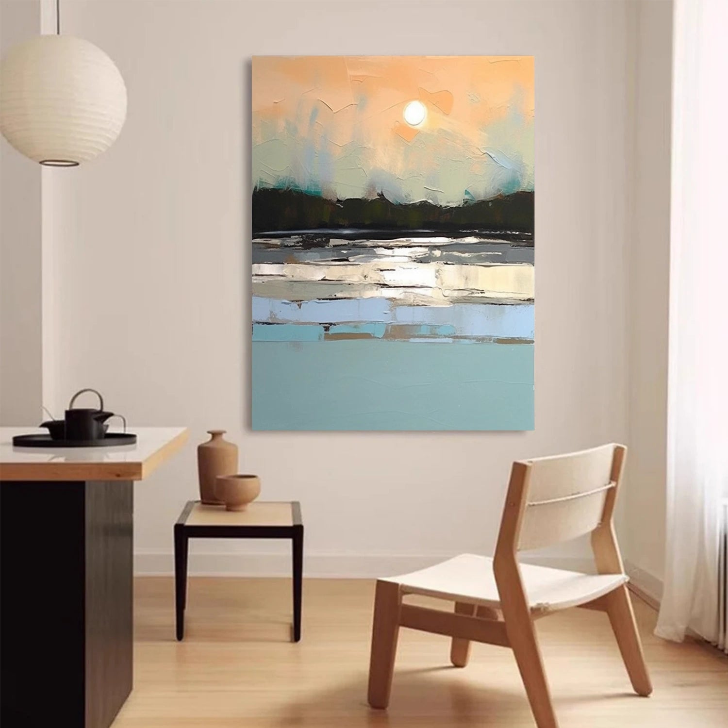 Sky And Ocean Abstract Wall Art #SO277