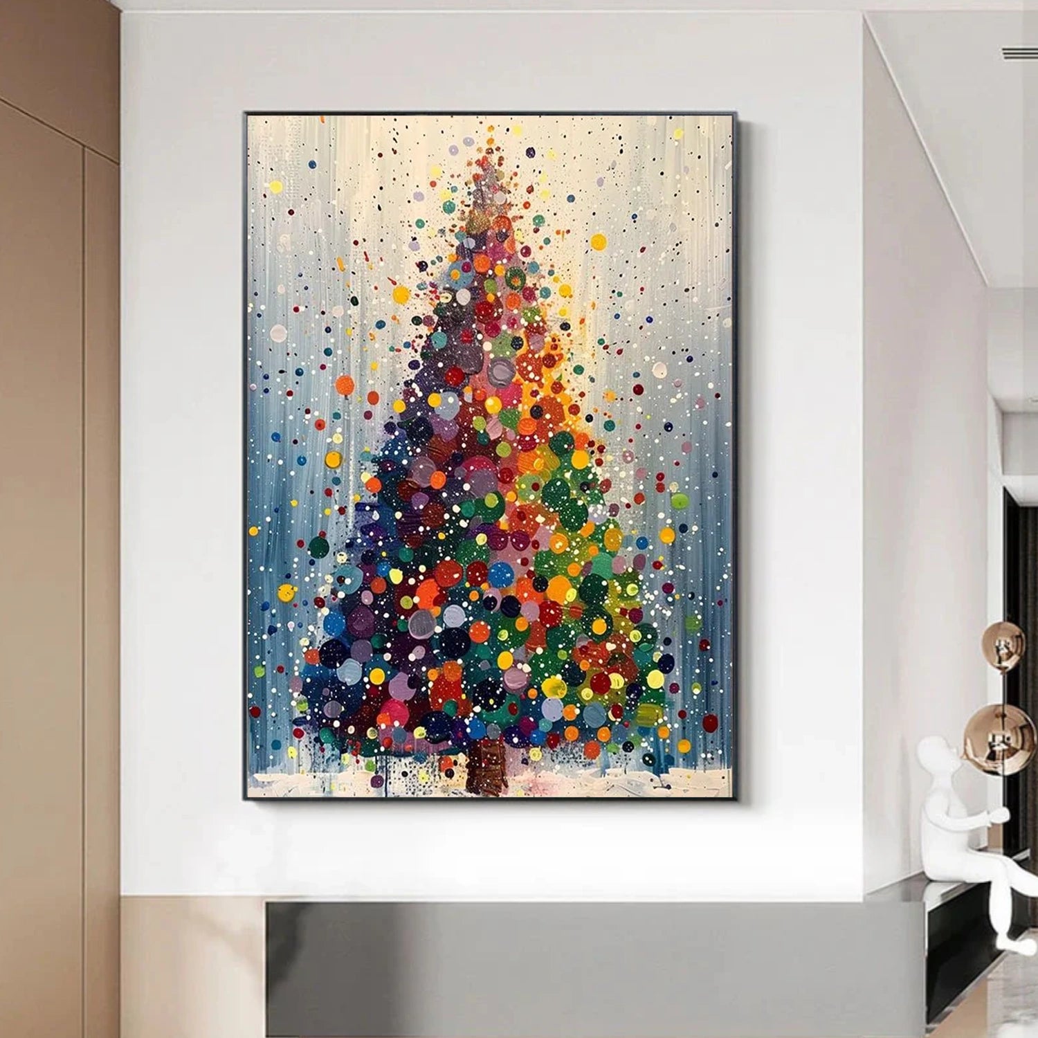 Colorful Tree And Flower Abstract Wall Art #TF171