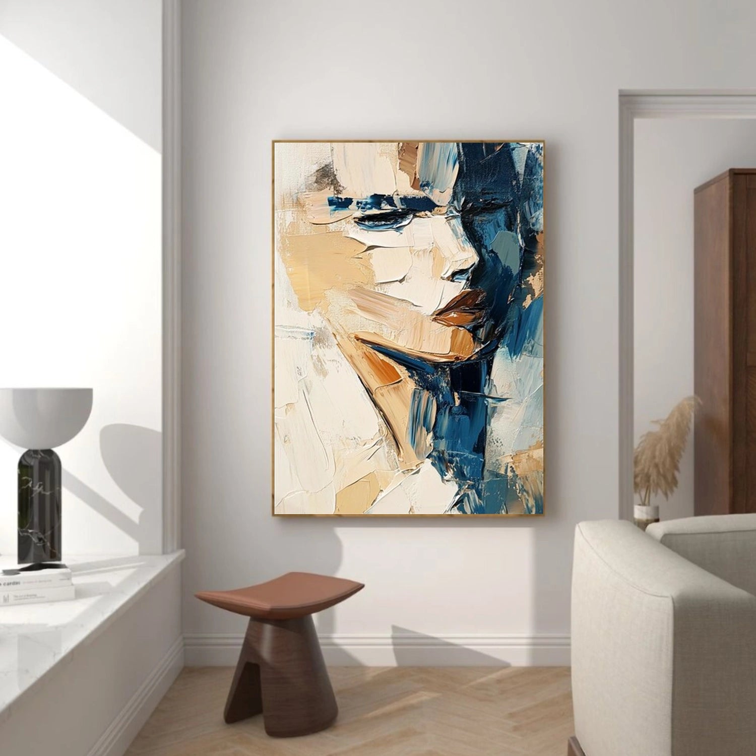 Abstract Portrait Textured Wall Art #WP019