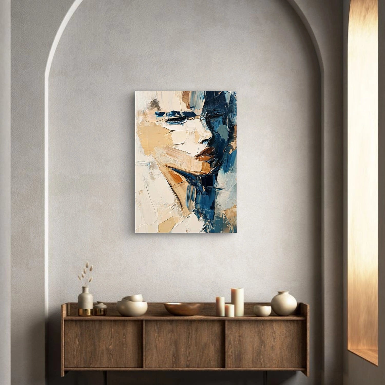Abstract Portrait Textured Wall Art #WP019