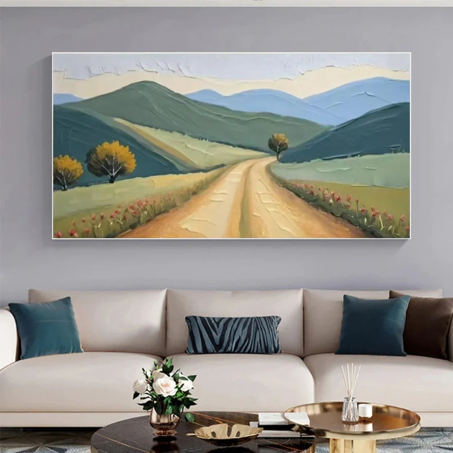 Abstract Mountain Textured Wall Art #WT232