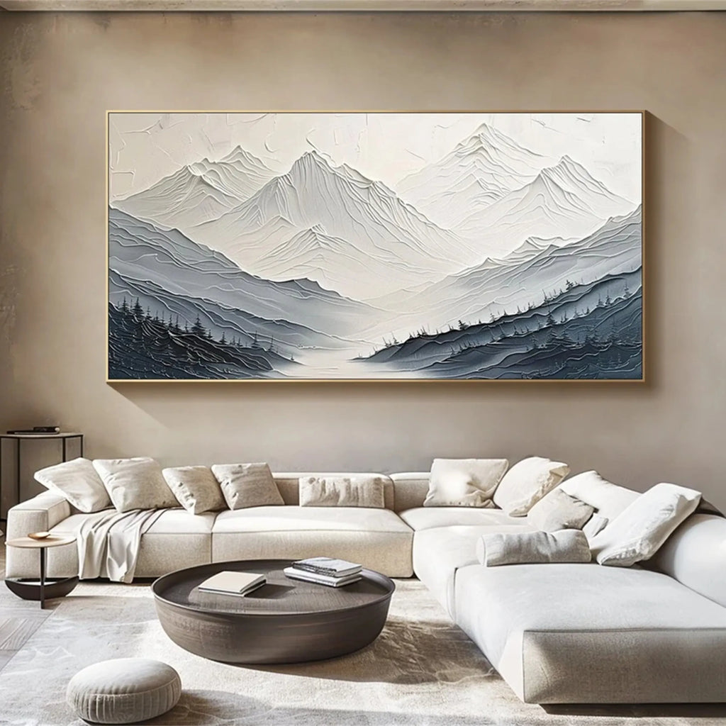 Zoes Deco Original Hand-Painted Abstract/Minimalist/White Textured Zoes Deco Original Hand-Painted Abstract/Minimalist/White Textured