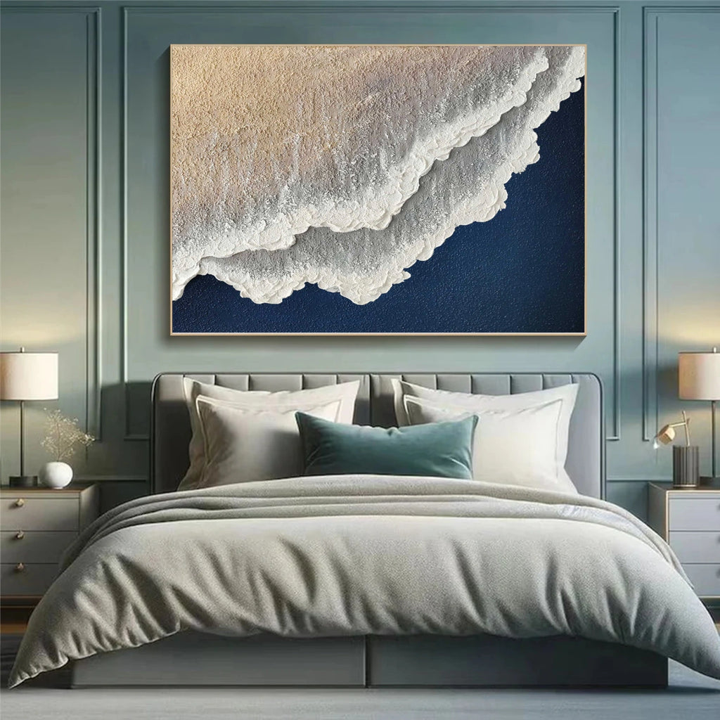 Sky Ocean Abstract Textured Wall Art #SO286