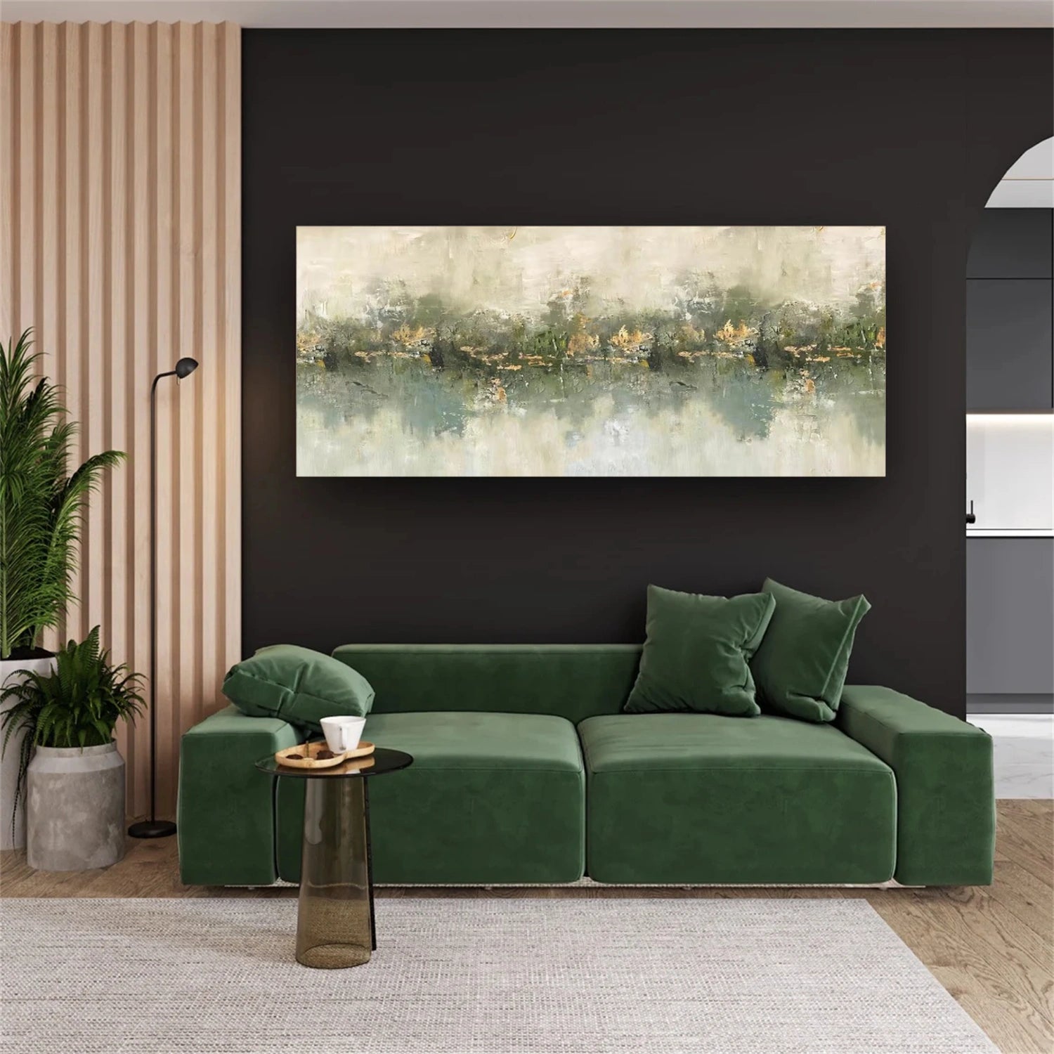 Green Abstract Wall Art #AW098