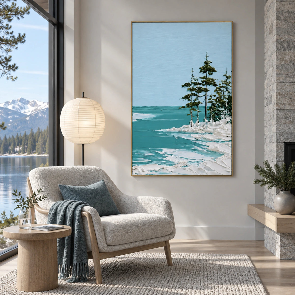 Sky And Ocean Abstract Wall Art #SO452