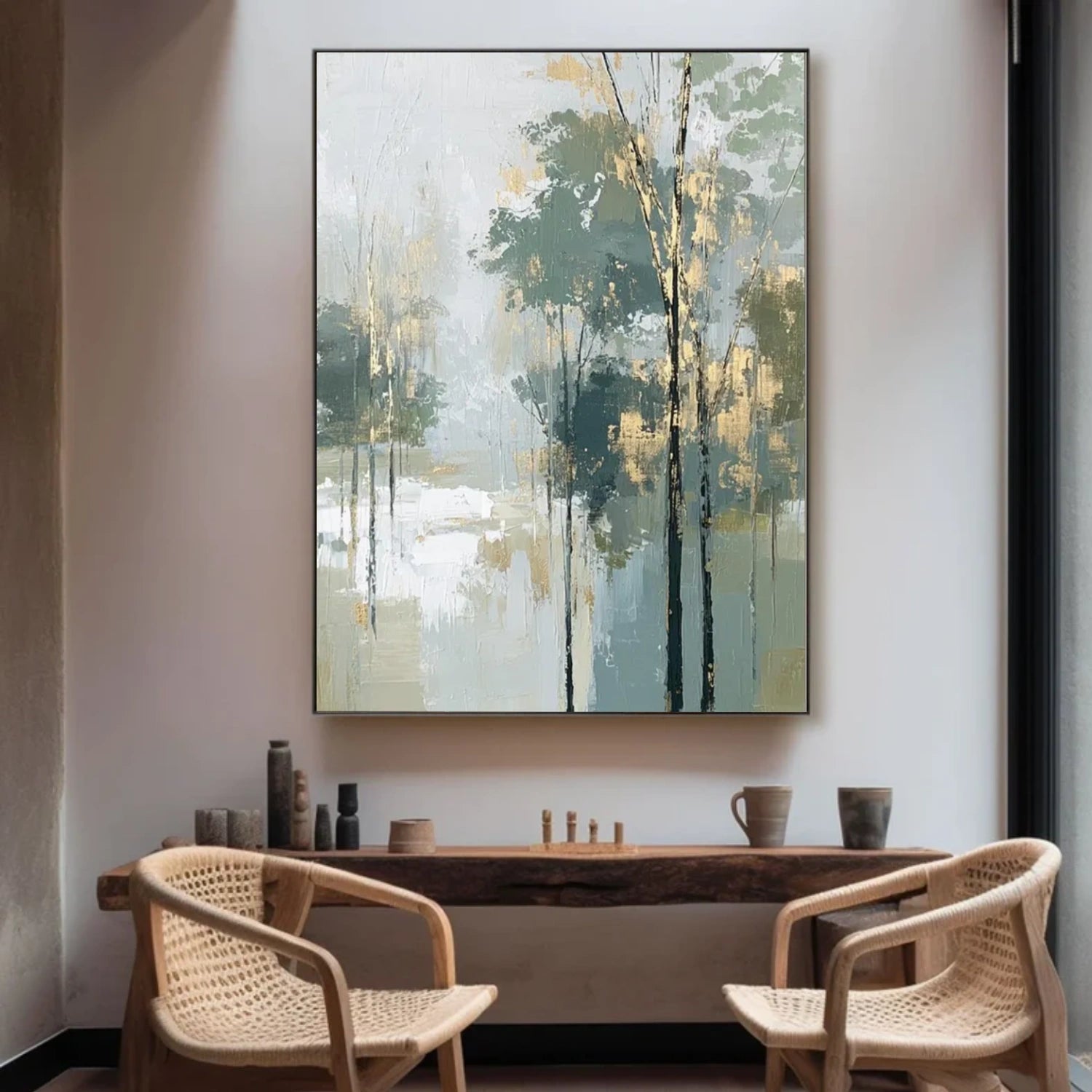 Tree And Flower Abstract Wall Art #TF140