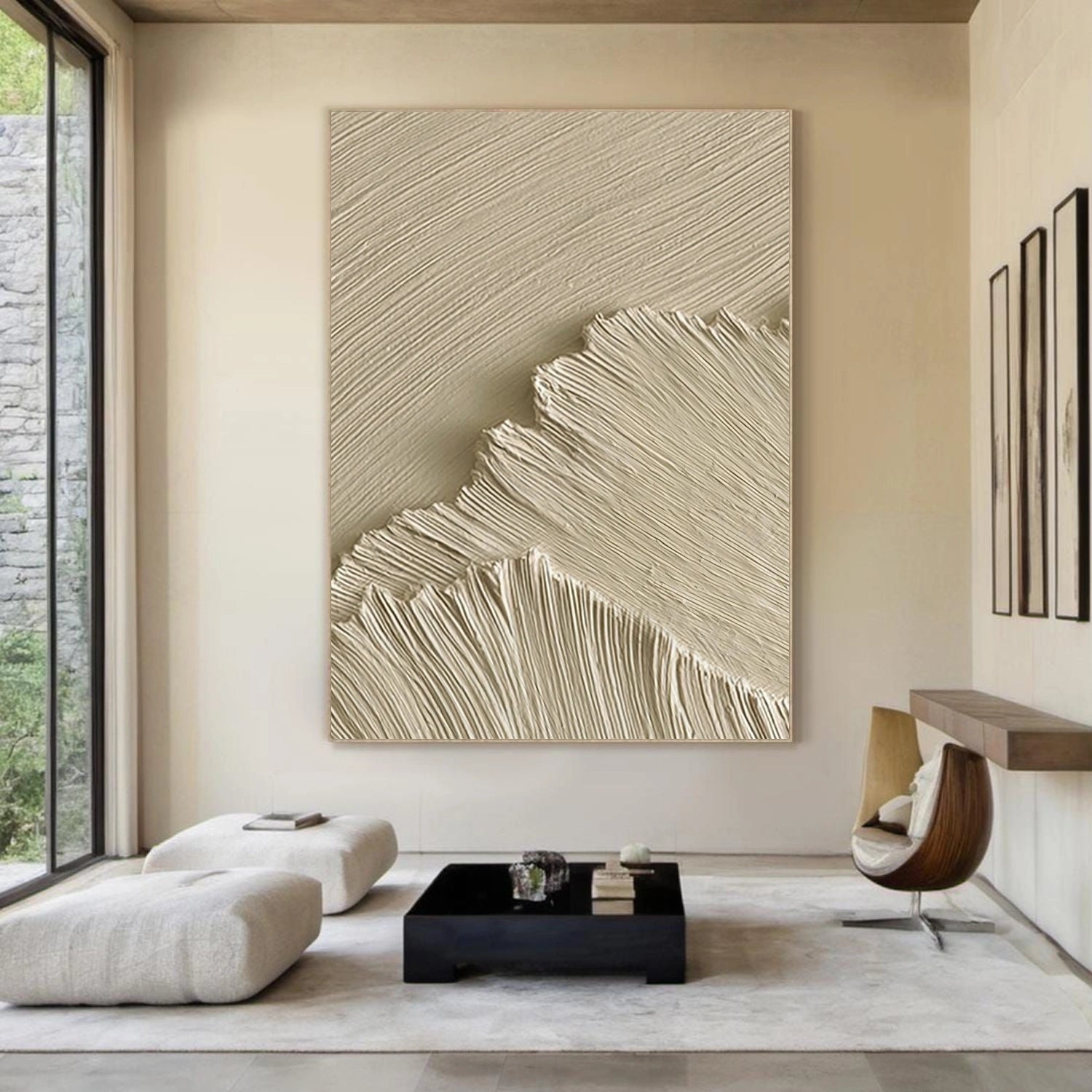 Beige Textured Minimalist Wall Art #WT245