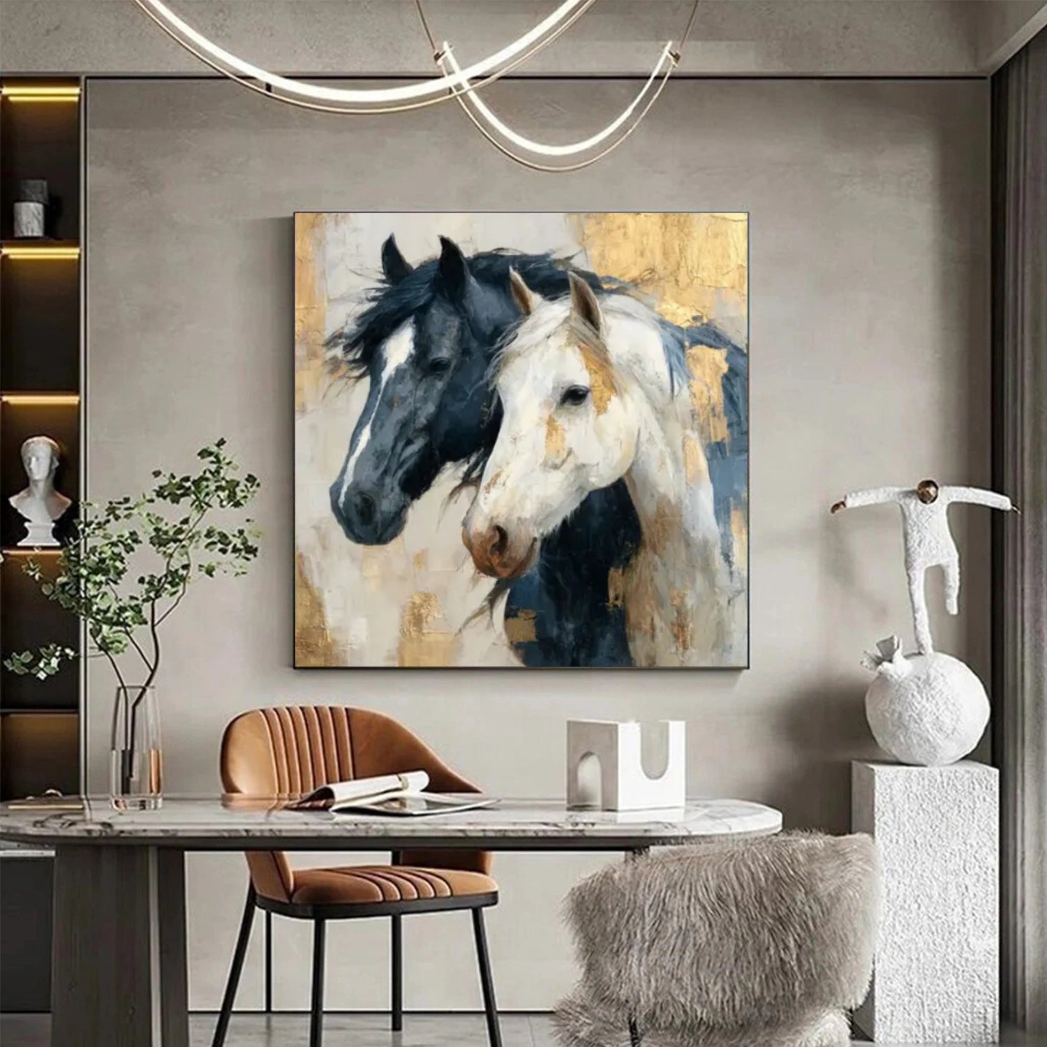 Abstract Animal Art Horse Wall Art #AT058