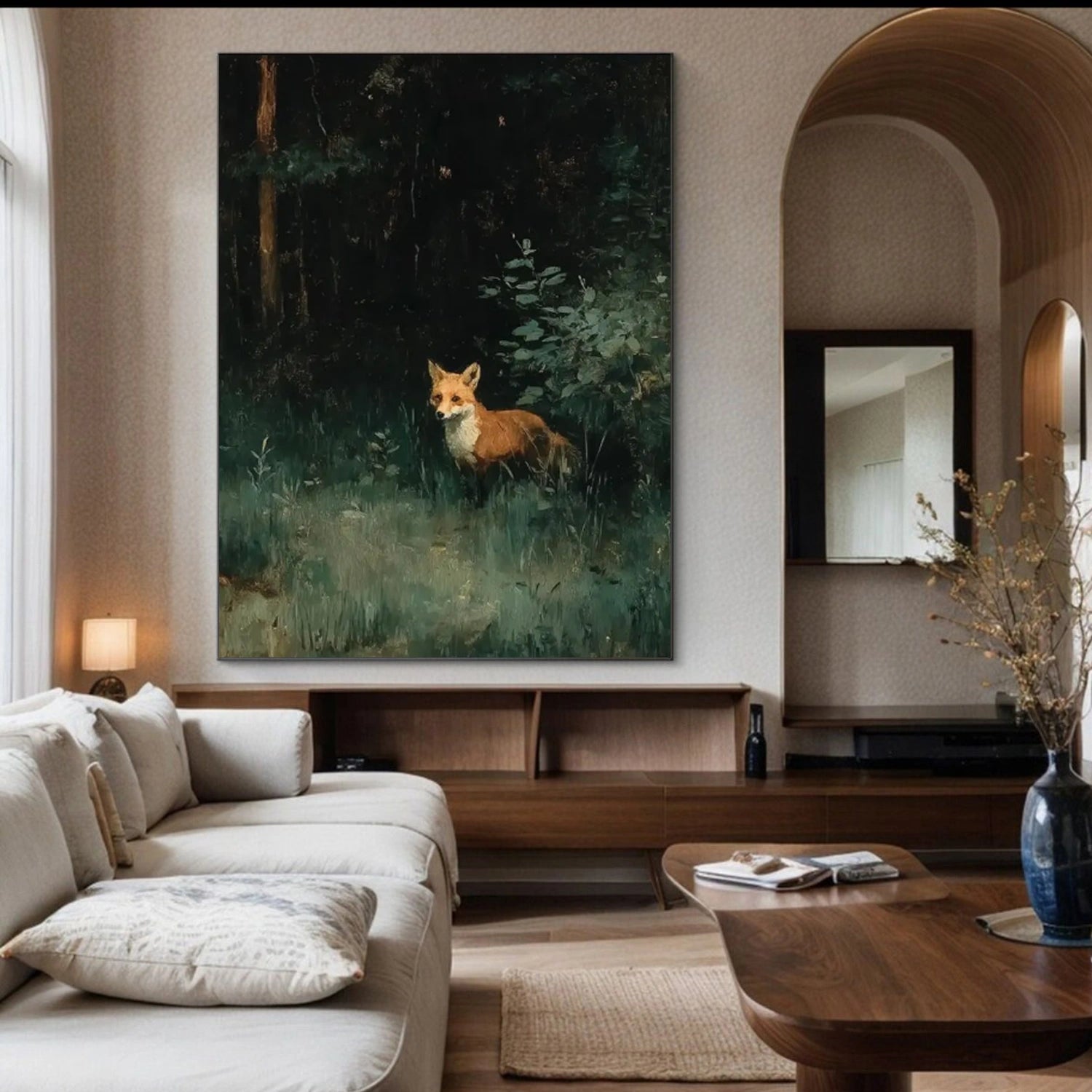 Abstract Animal Art Fox Wall Art #AT080