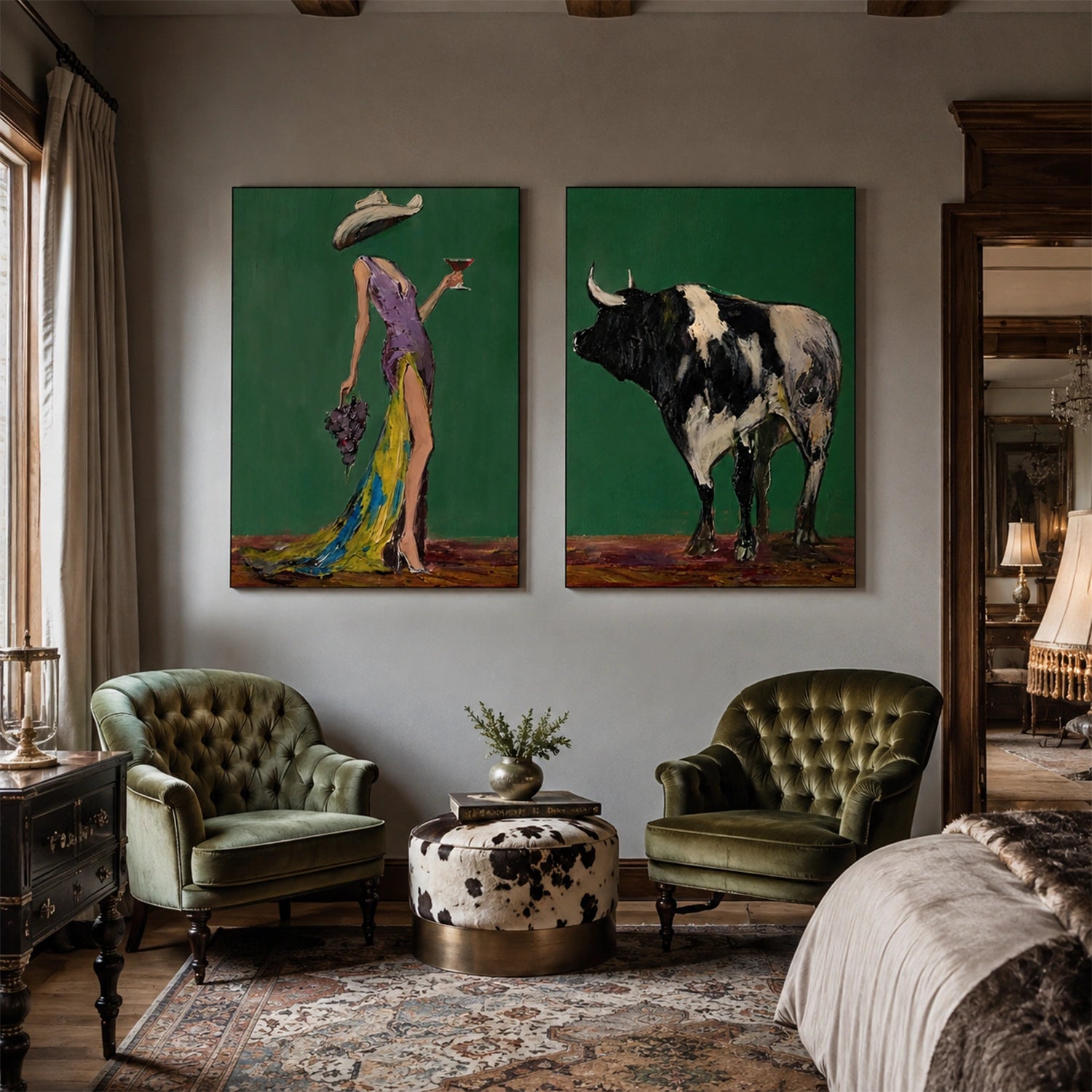 Western Cowboy Art Set of 2 #VA052