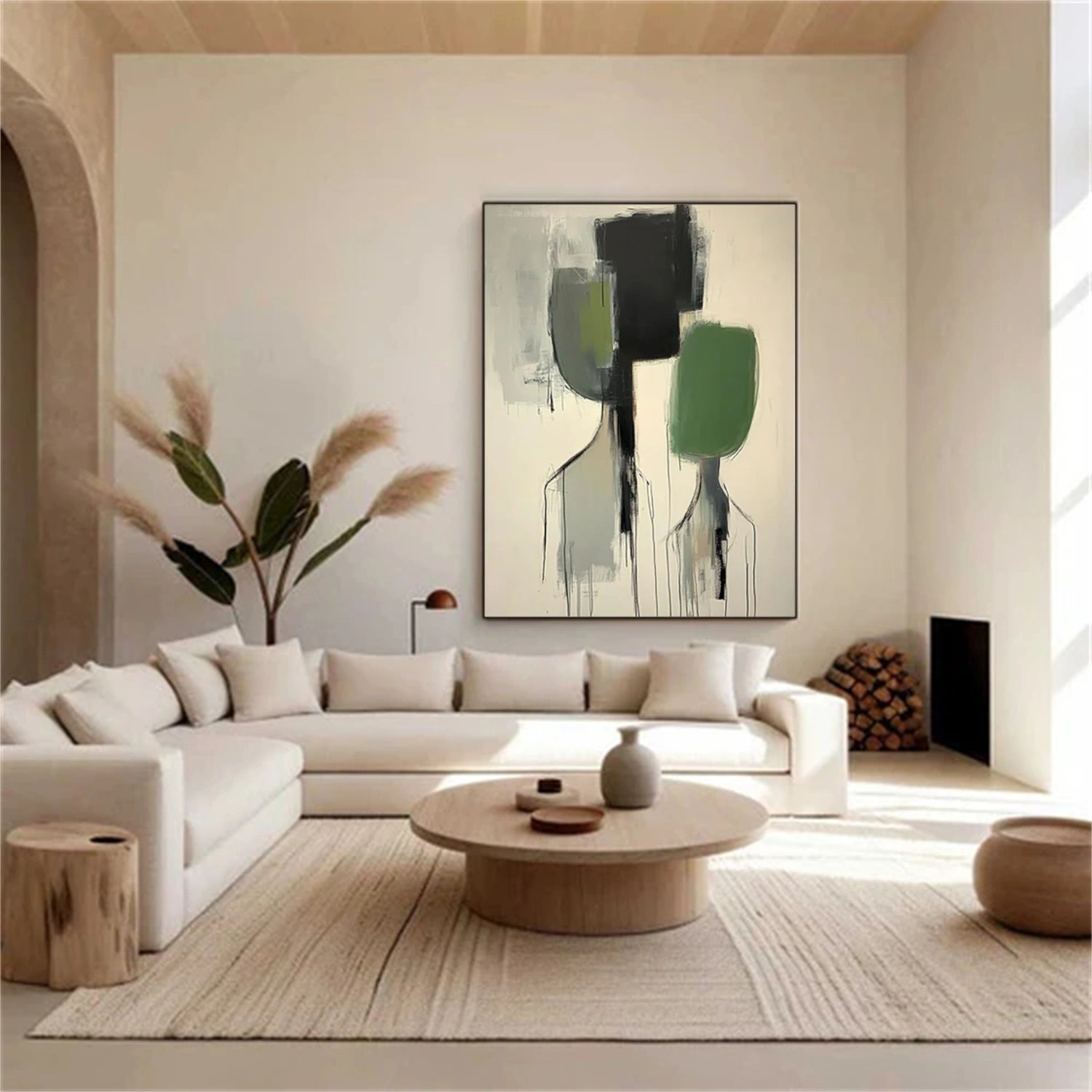 Abstract Portrait Textured Wall Art #WP010
