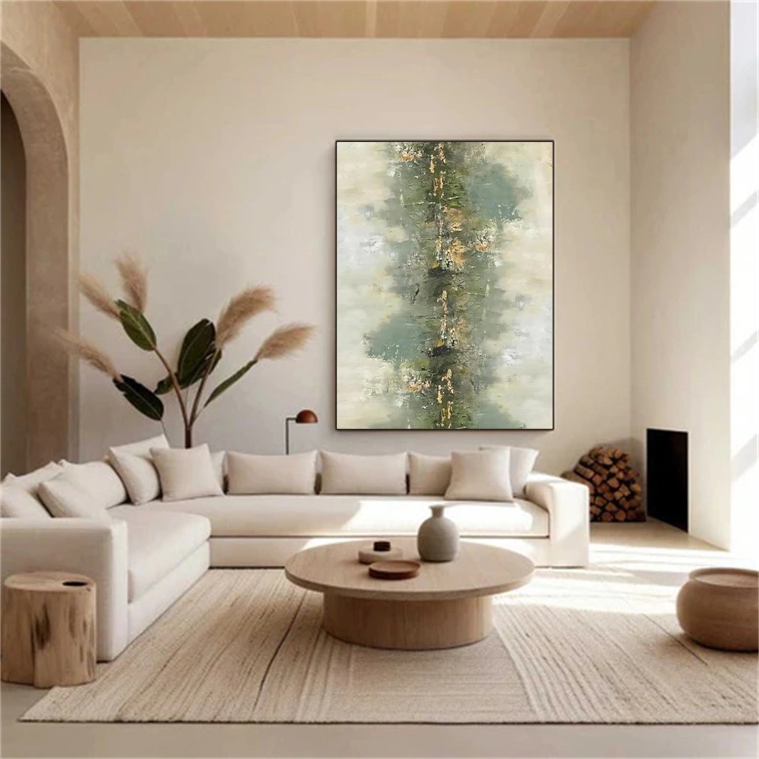 Green Abstract Wall Art #AW096