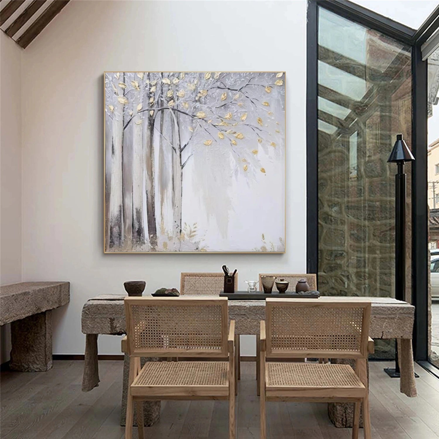 Tree And Flower Abstract Wall Art #TF174