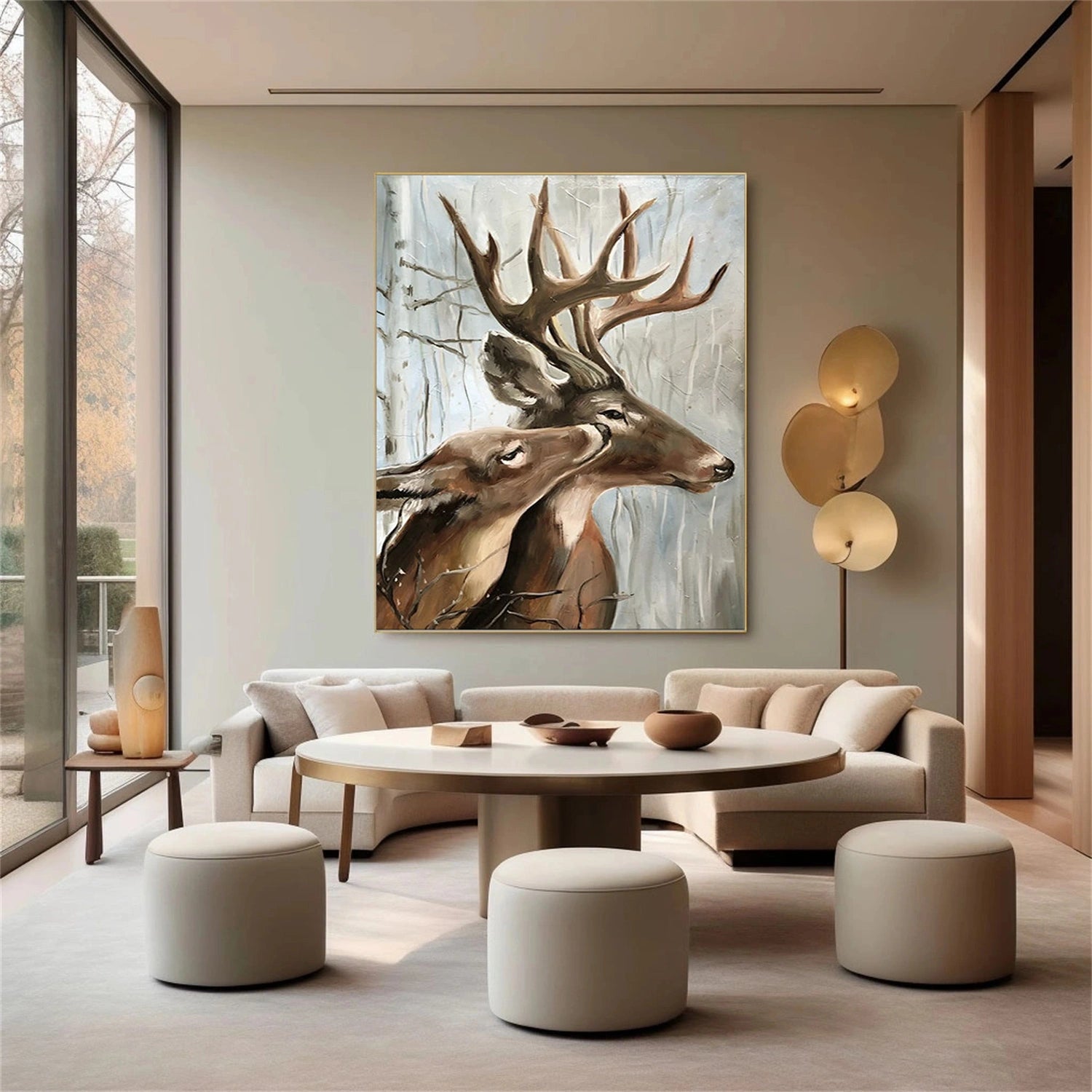 Abstract Animal Art Rangifer tarandus Wall Art #AT039