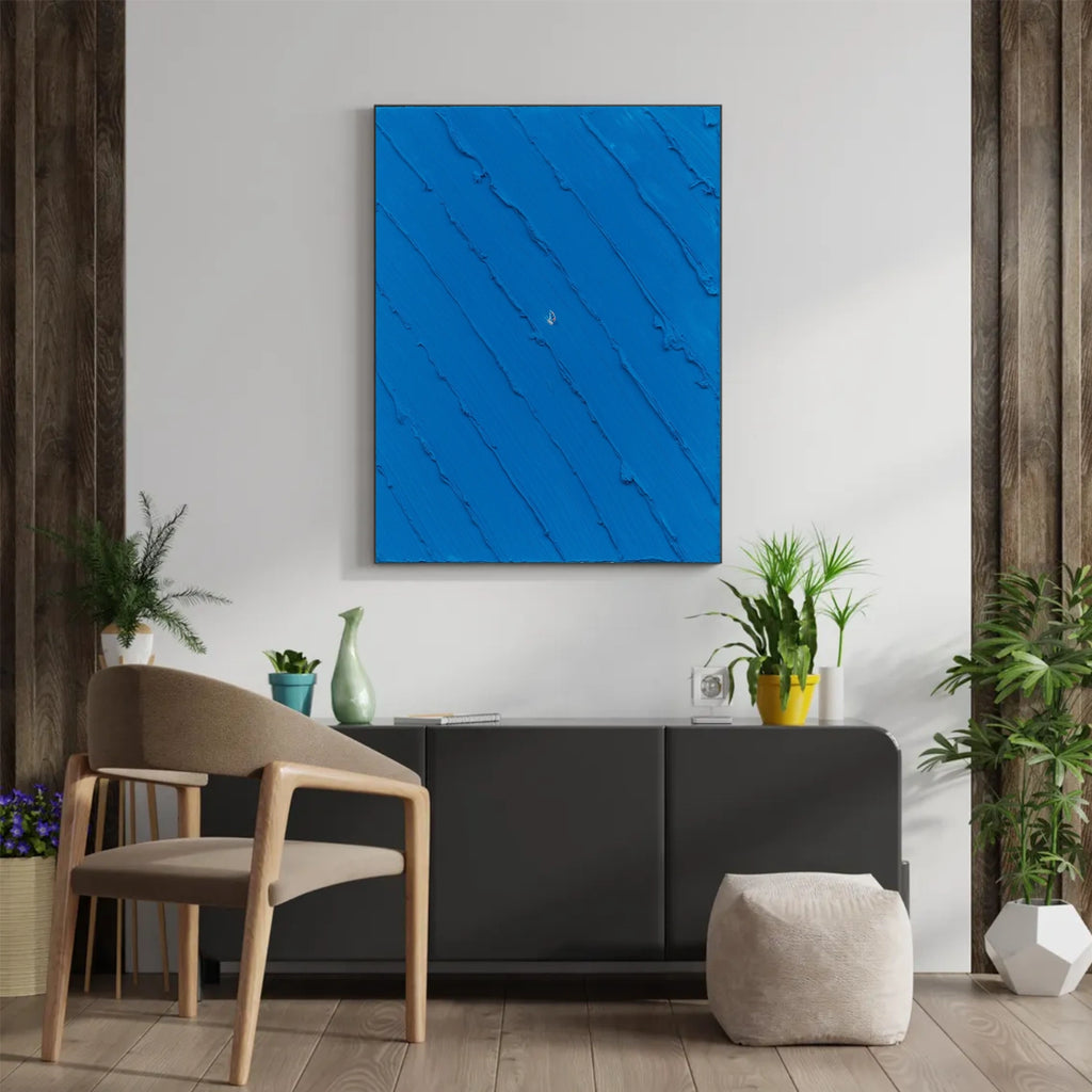 Sky Ocean Abstract Textured Wall Art #SO272