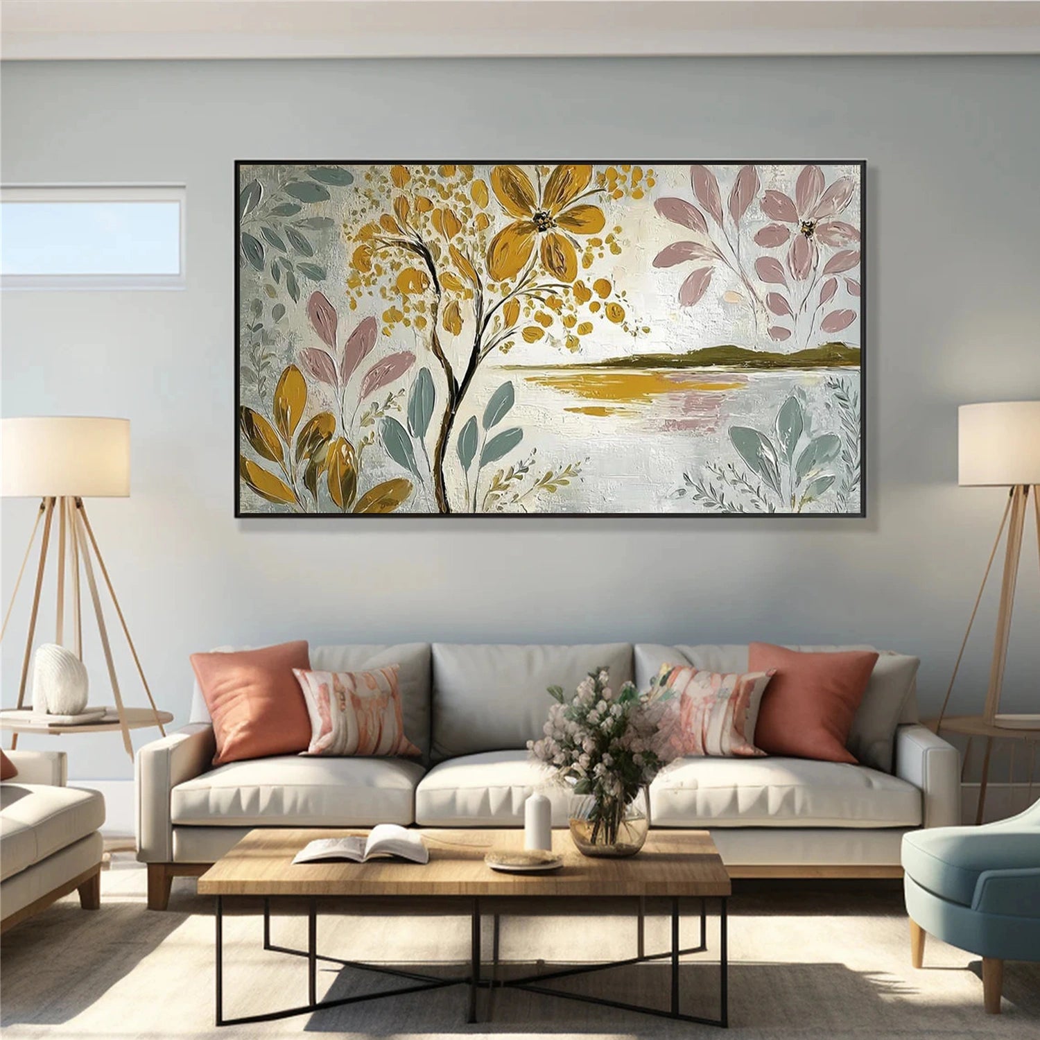 Tree And Flower Abstract Wall Art #TF198