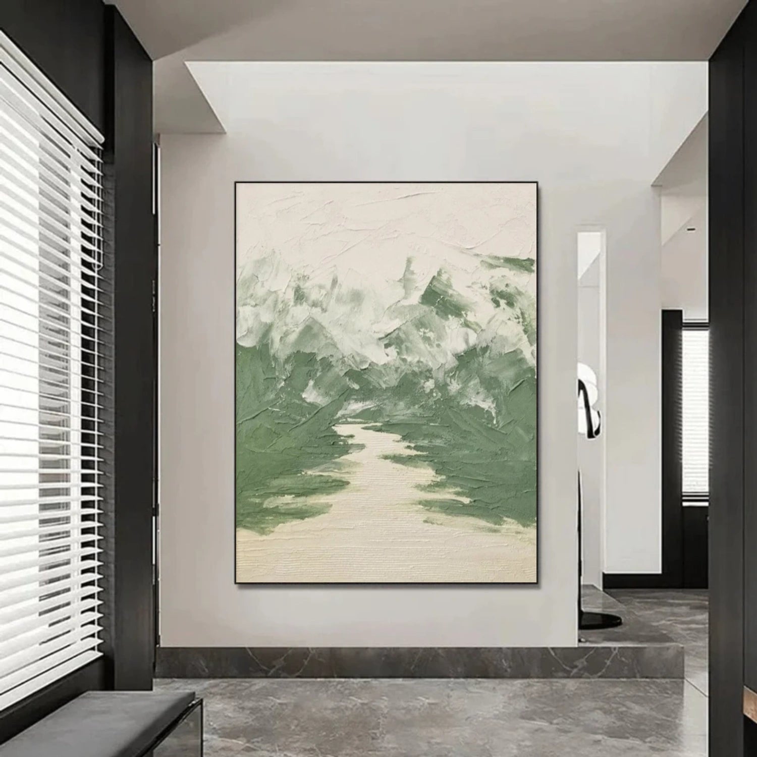 Minimalist Mountain Textured Canvas Art #WT214