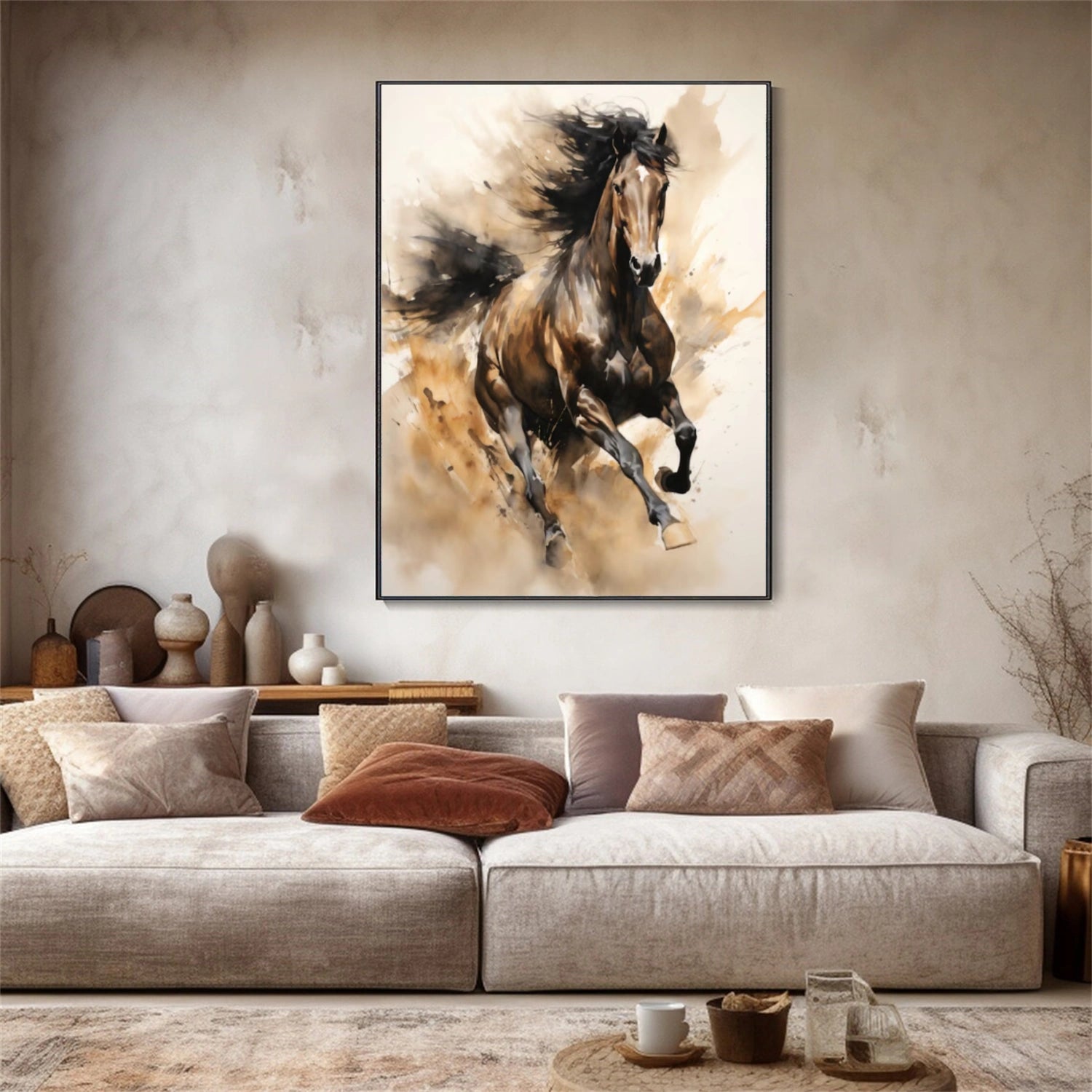 Abstract Animal Art Horse Wall Art #AT043