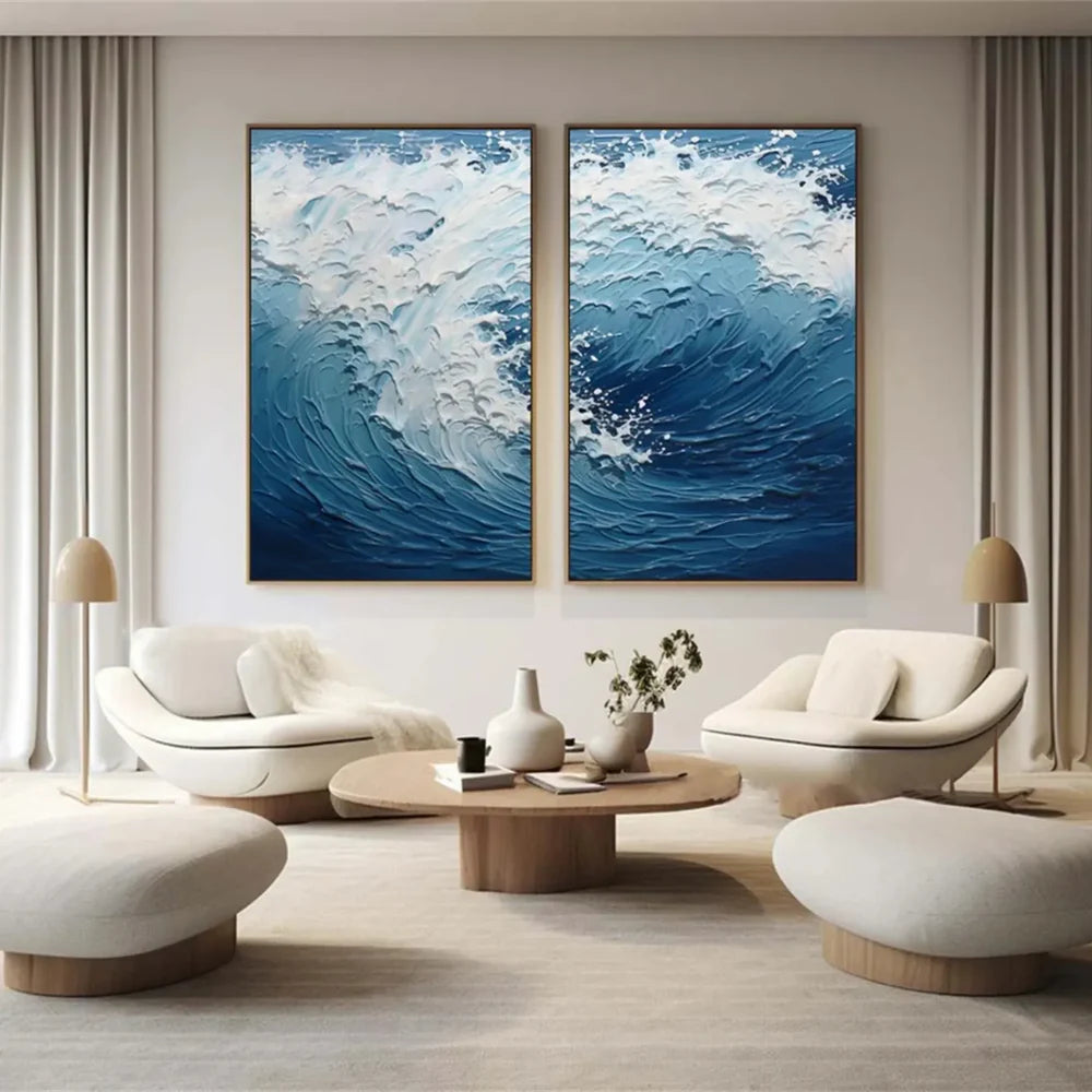 Sky And Ocean Painting Set of 2 #SO160