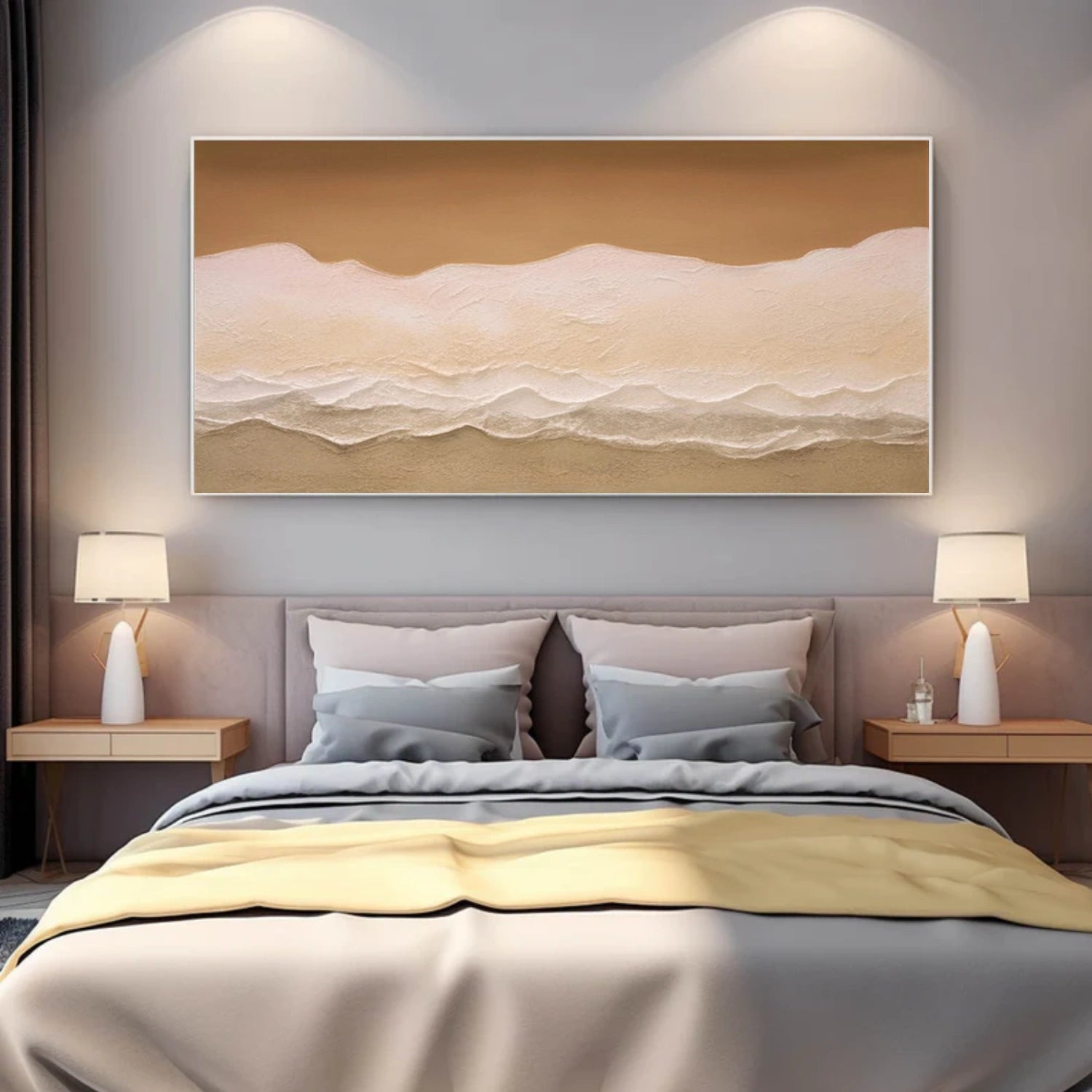 Sky And Ocean Abstract Textured Wall Art #SO407